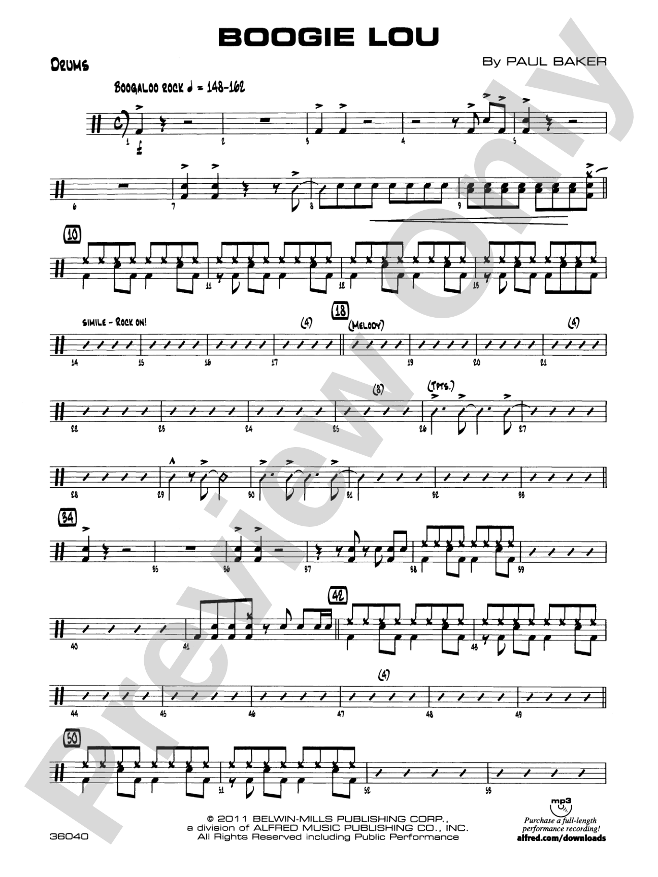 Boogie Lou: Drums