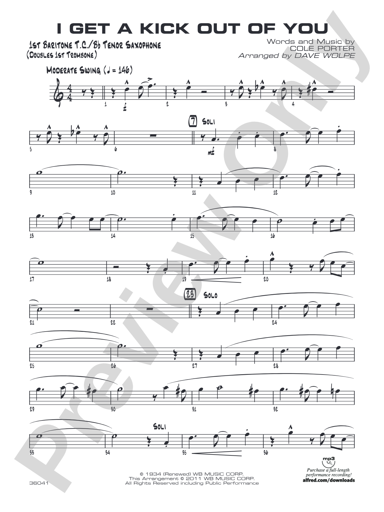 I Get a Kick Out of You: Baritone T.C.