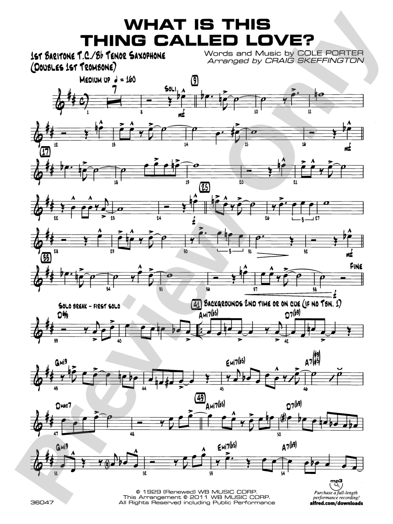 What Is This Thing Called Love?: Baritone T.C.