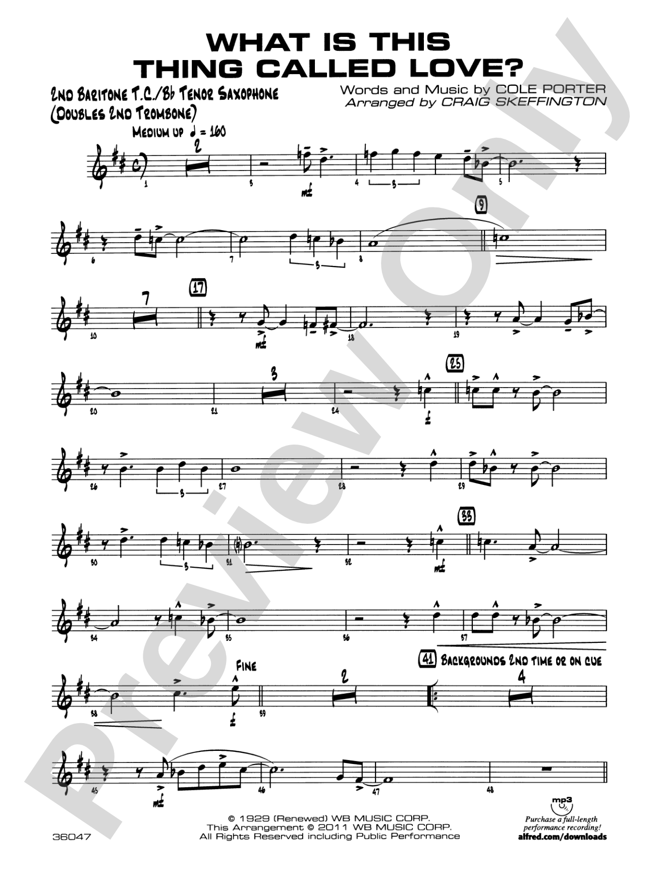 What Is This Thing Called Love?: 2nd Baritone T.C.