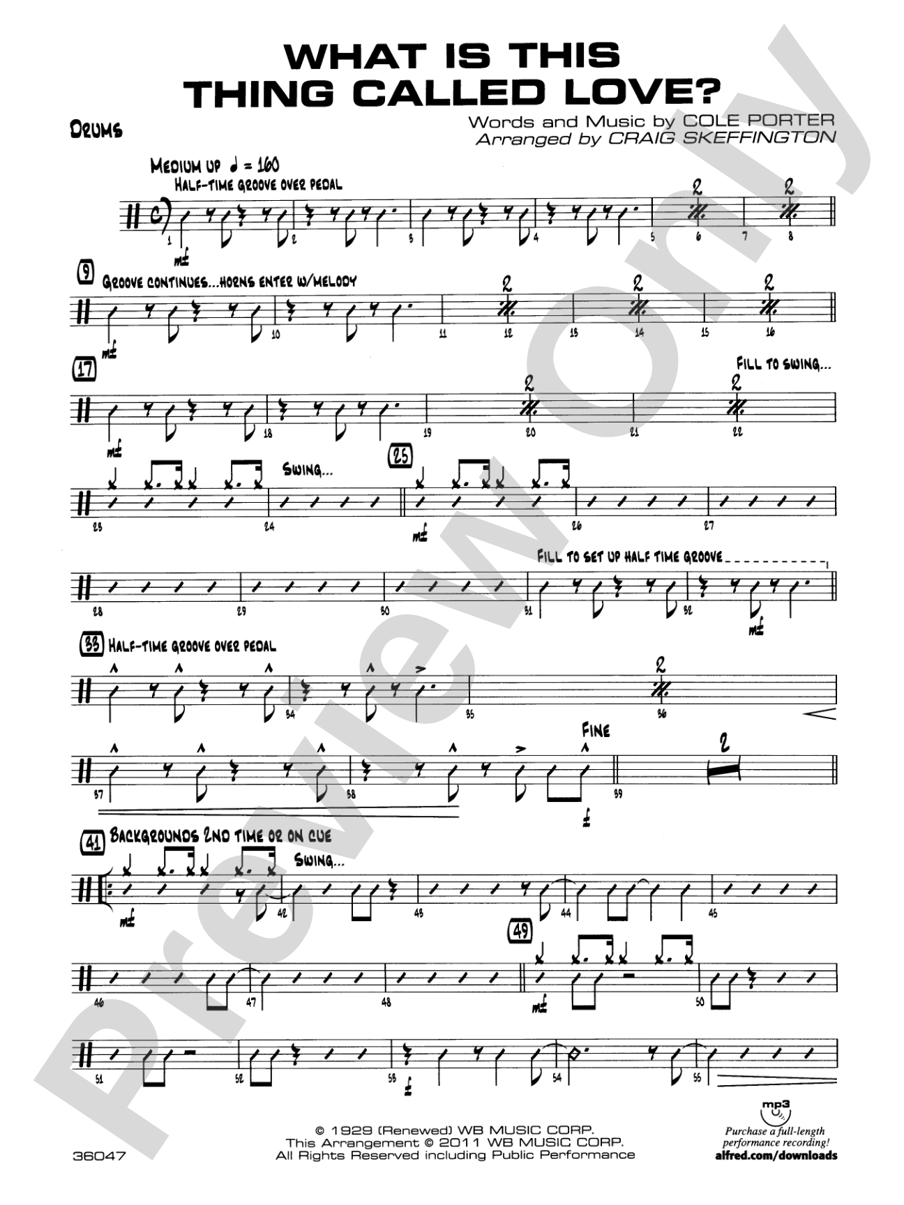 What Is This Thing Called Love?: Drums