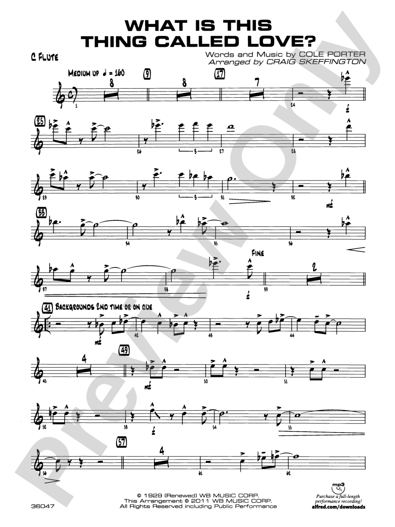 What Is This Thing Called Love?: Flute