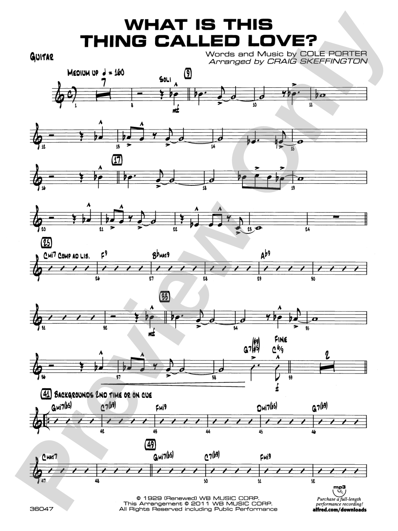 What Is This Thing Called Love?: Guitar