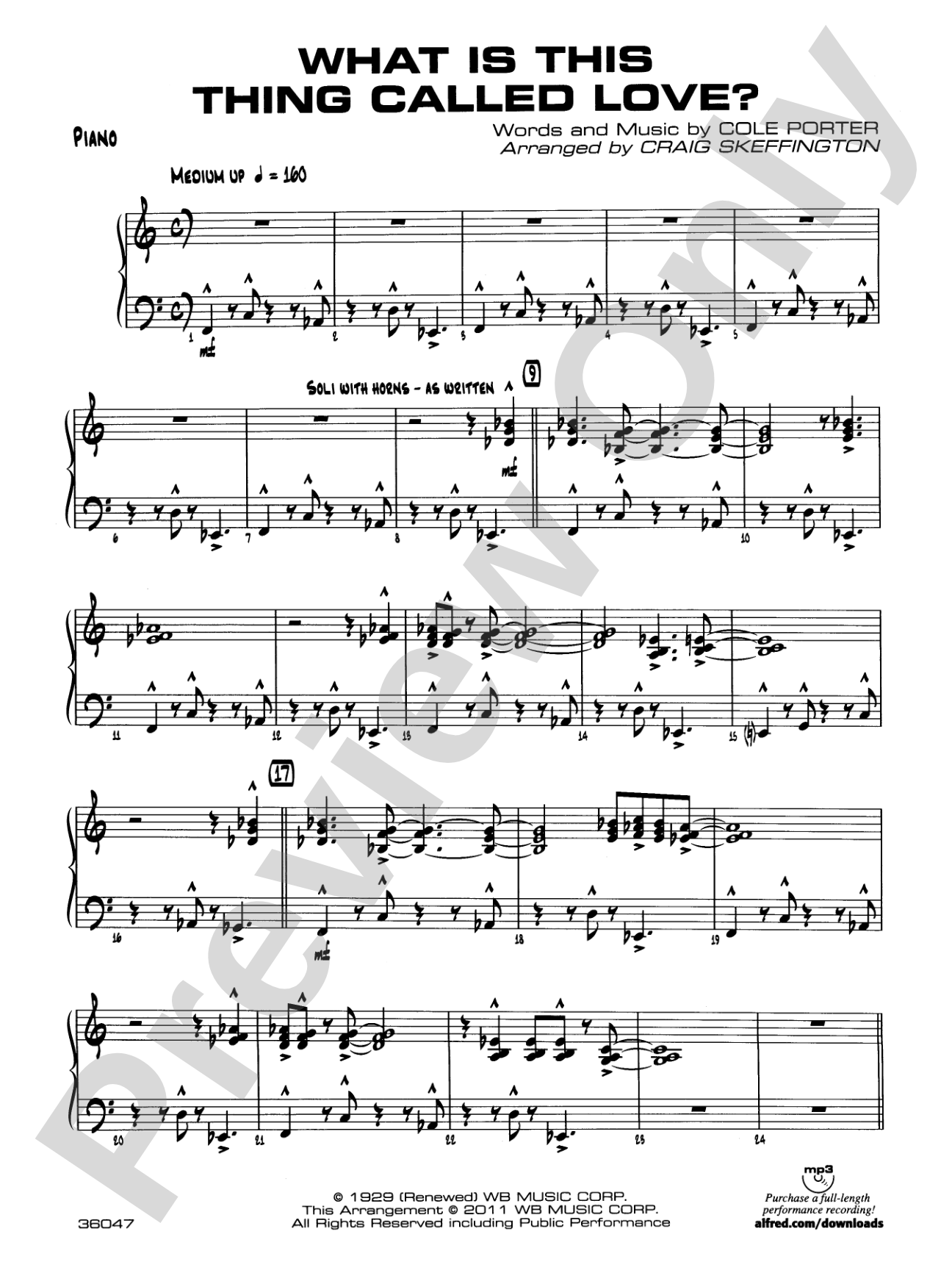 What Is This Thing Called Love?: Piano Accompaniment