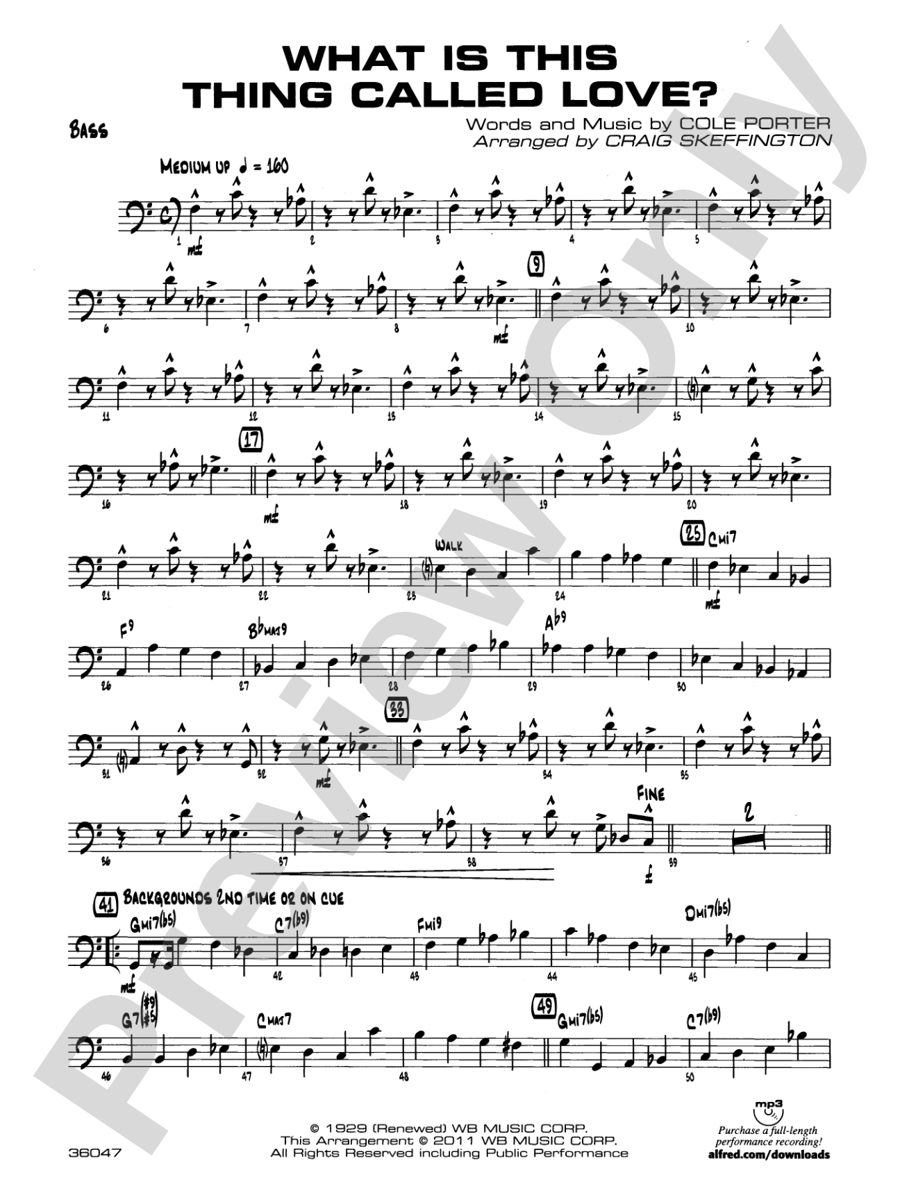 What Is This Thing Called Love?: String Bass