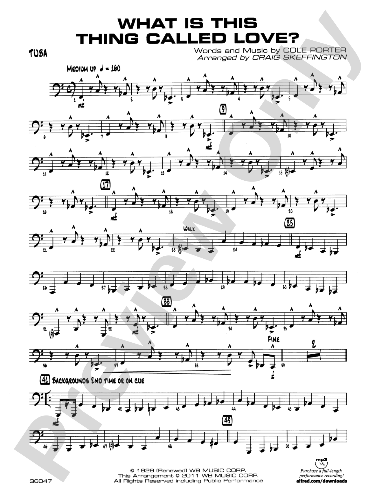 What Is This Thing Called Love?: Tuba