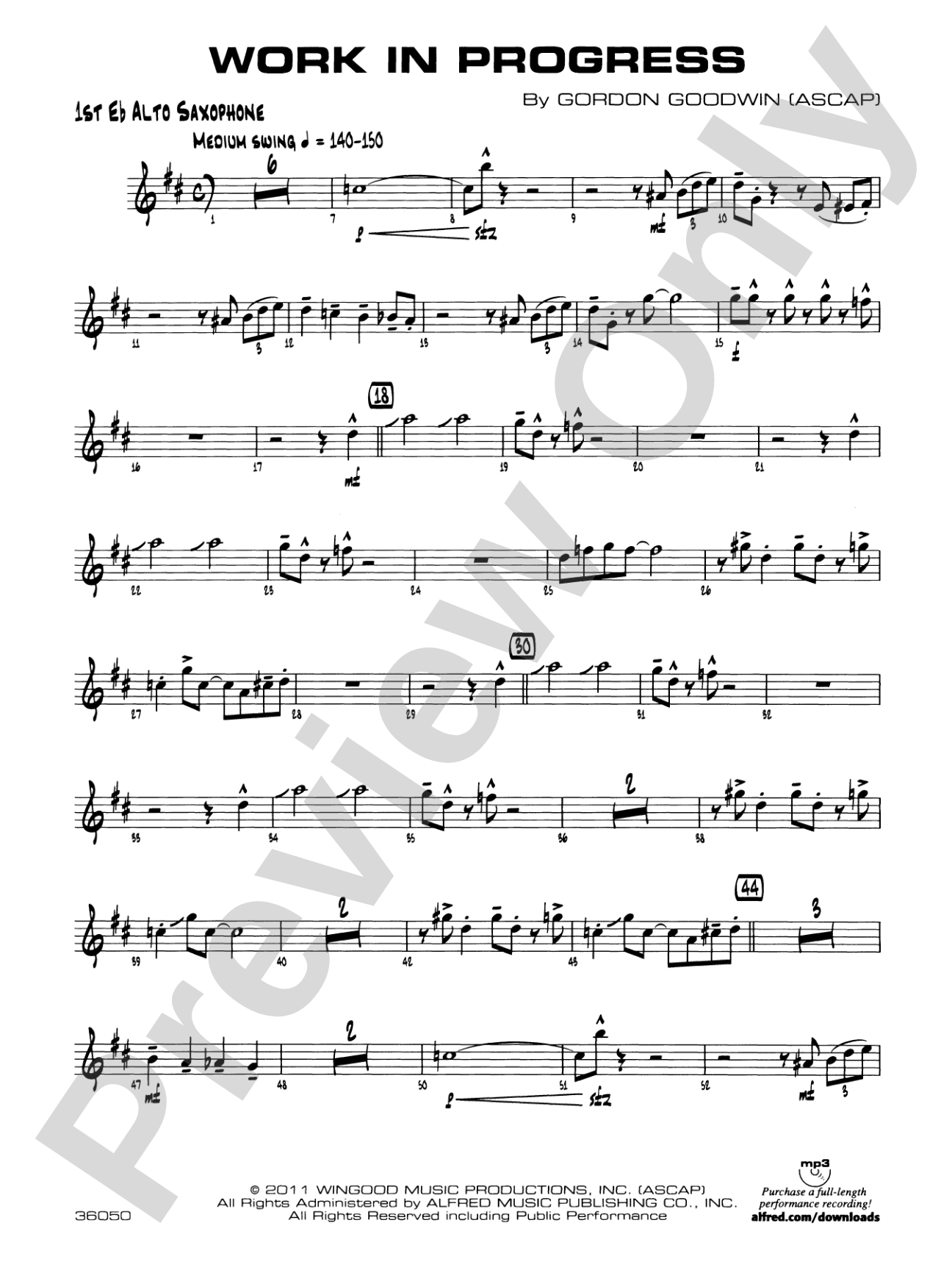 Work in Progress: E-flat Alto Saxophone