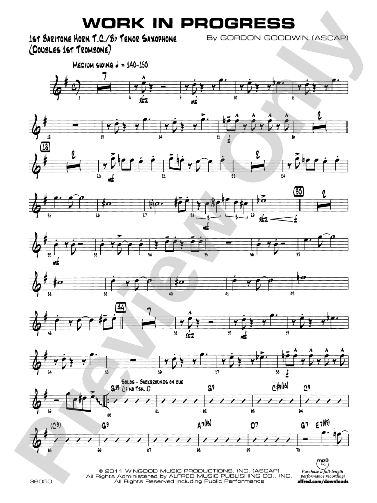Work in Progress: Baritone T.C.