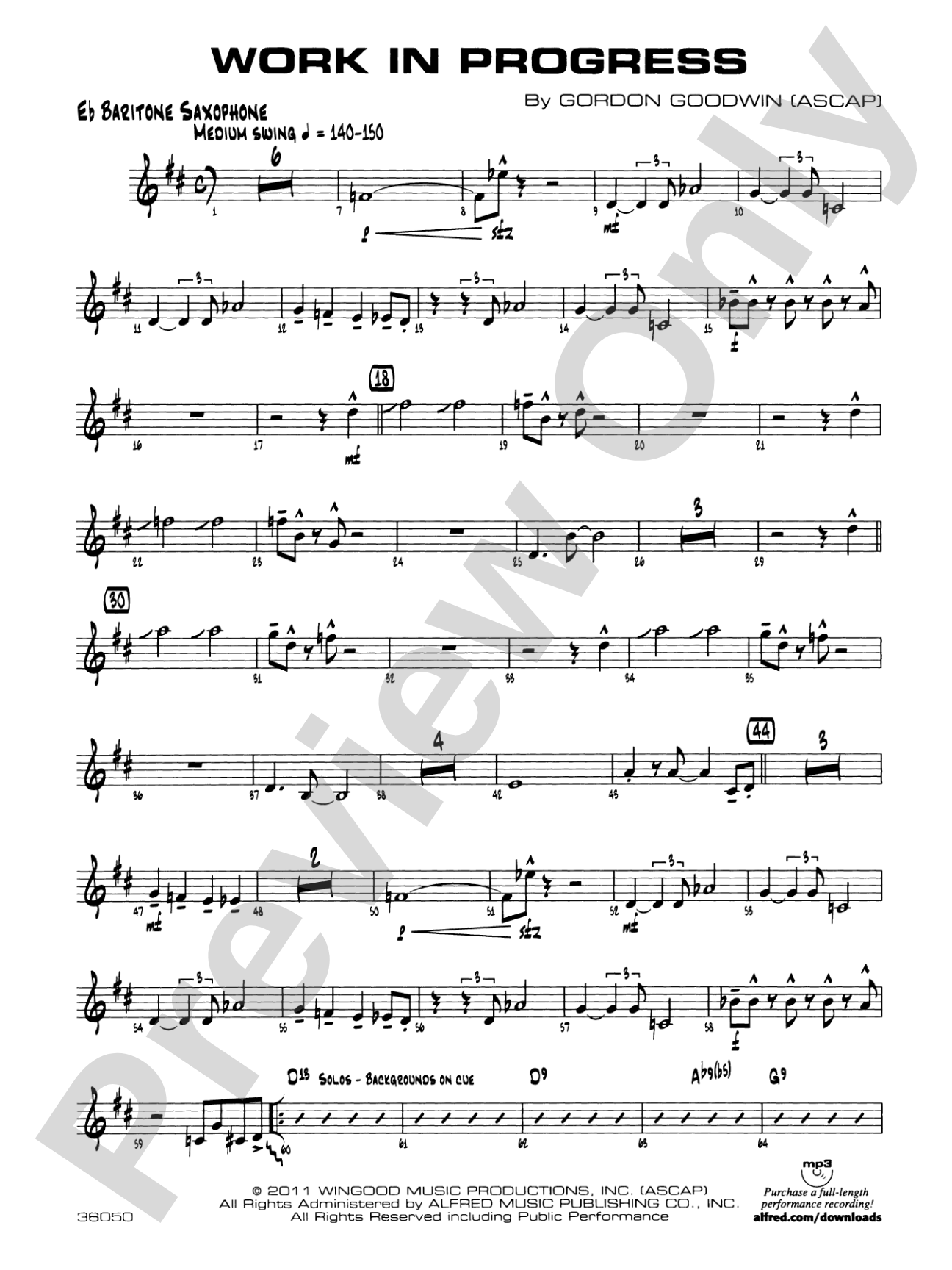 Work in Progress: E-flat Baritone Saxophone