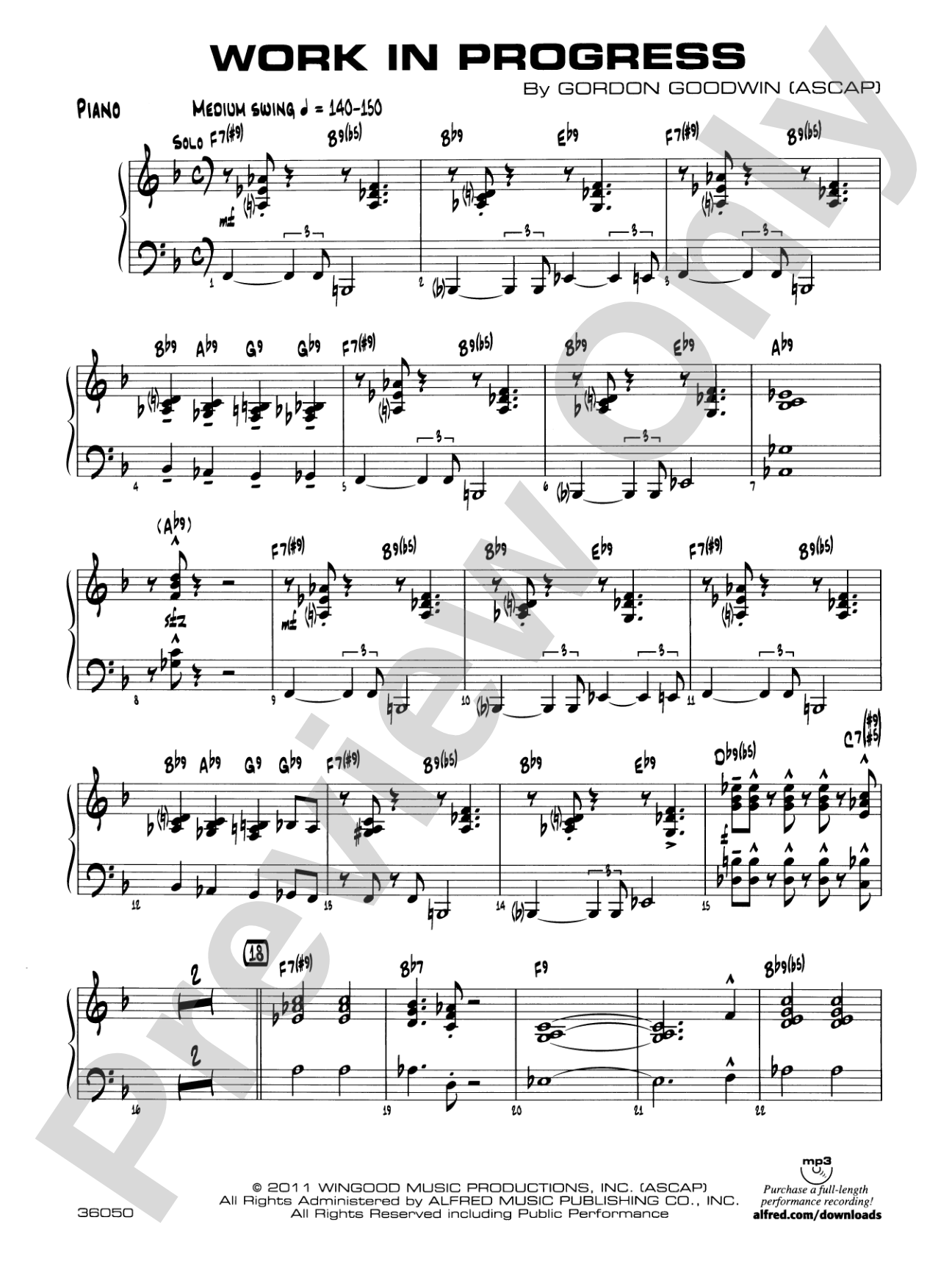 Work in Progress: Piano Accompaniment