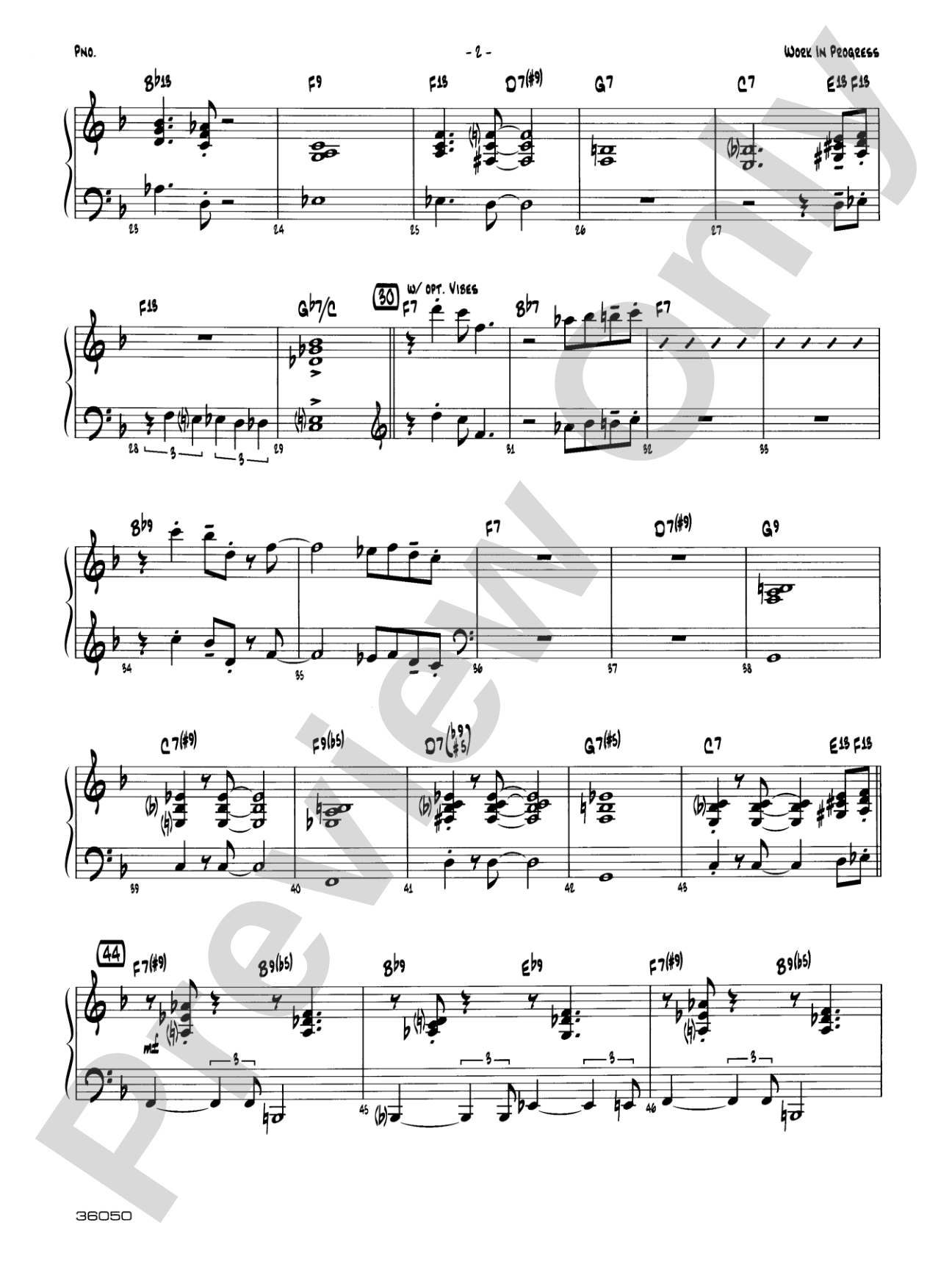 Work in Progress: Piano Accompaniment