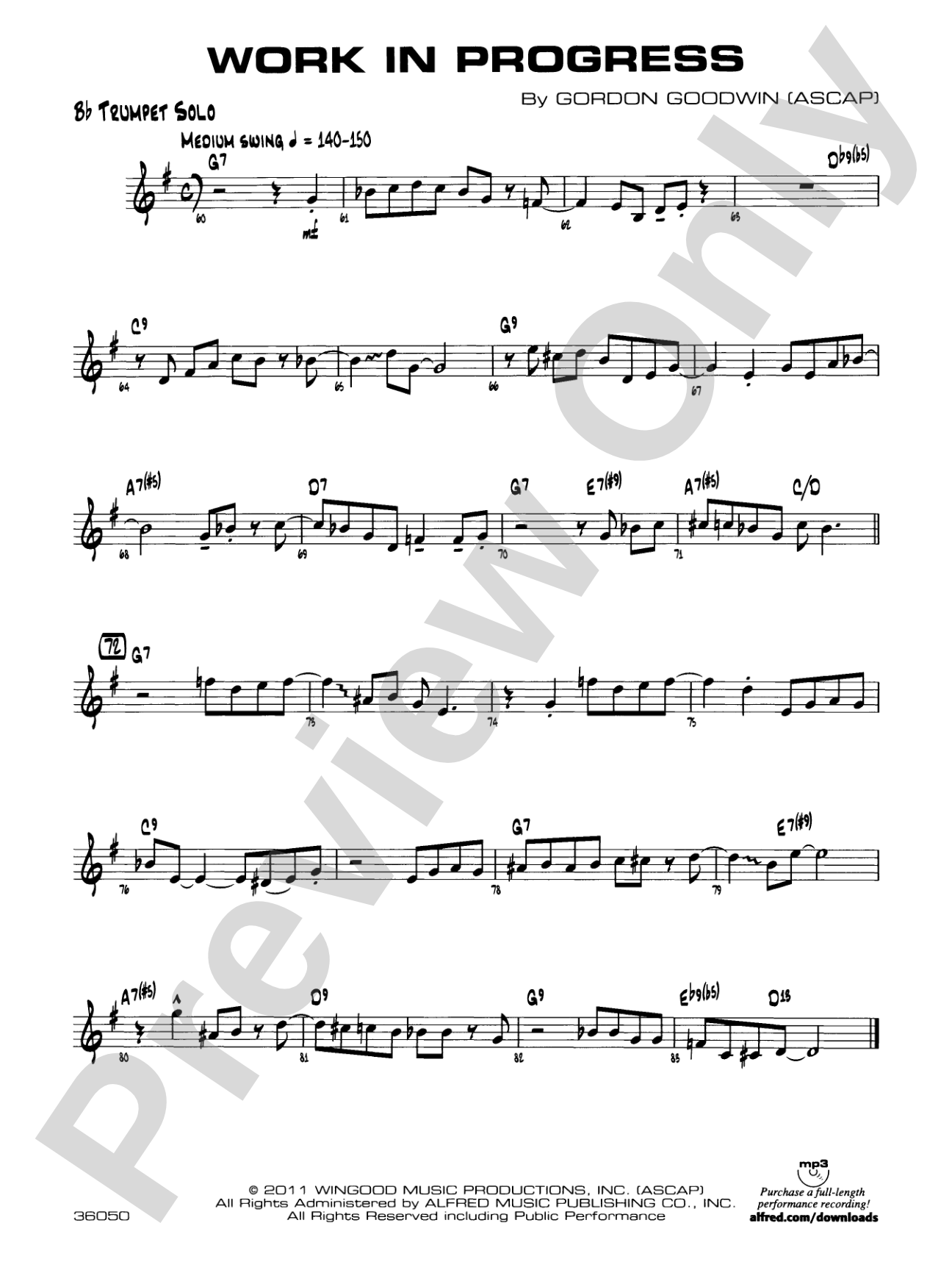 Work in Progress: Solo Trumpet