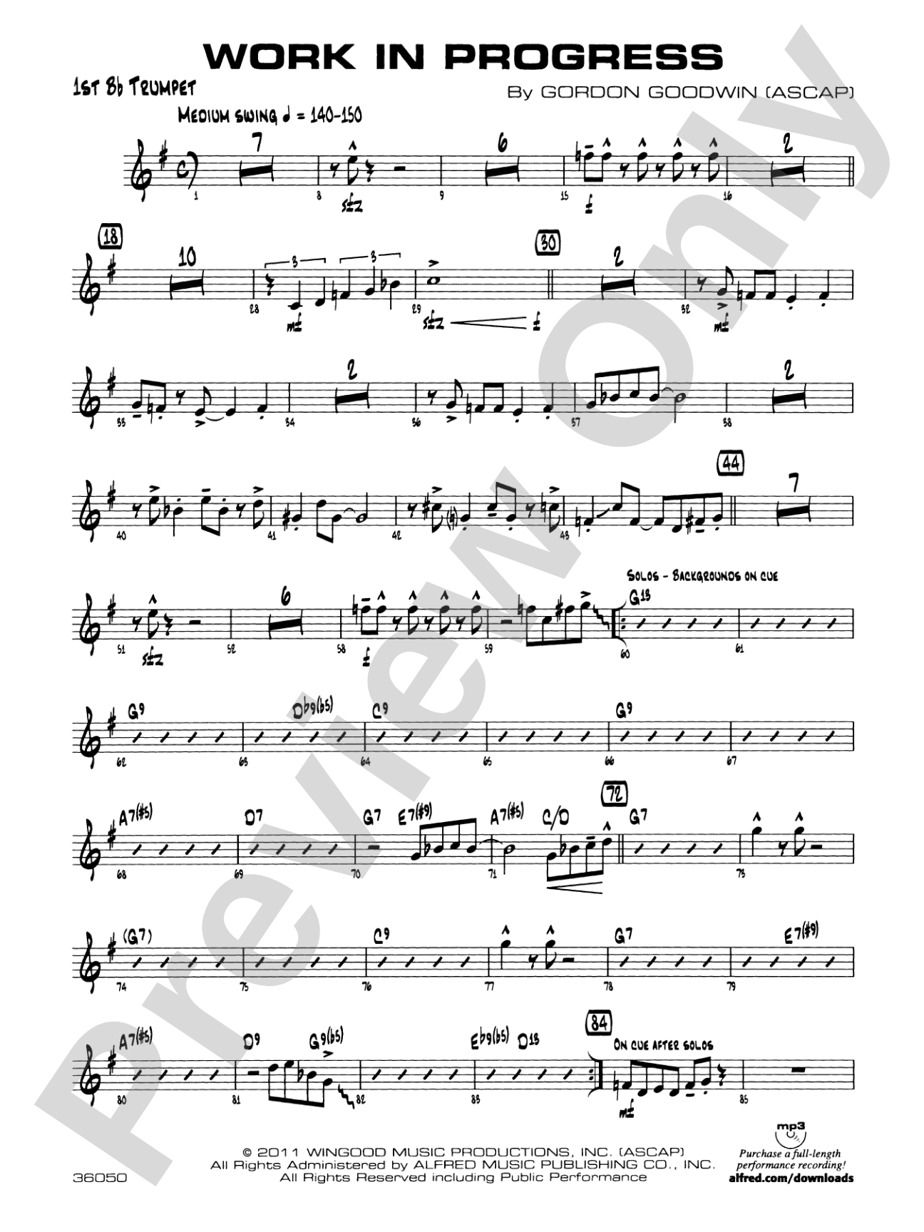 Work in Progress: 1st B-flat Trumpet