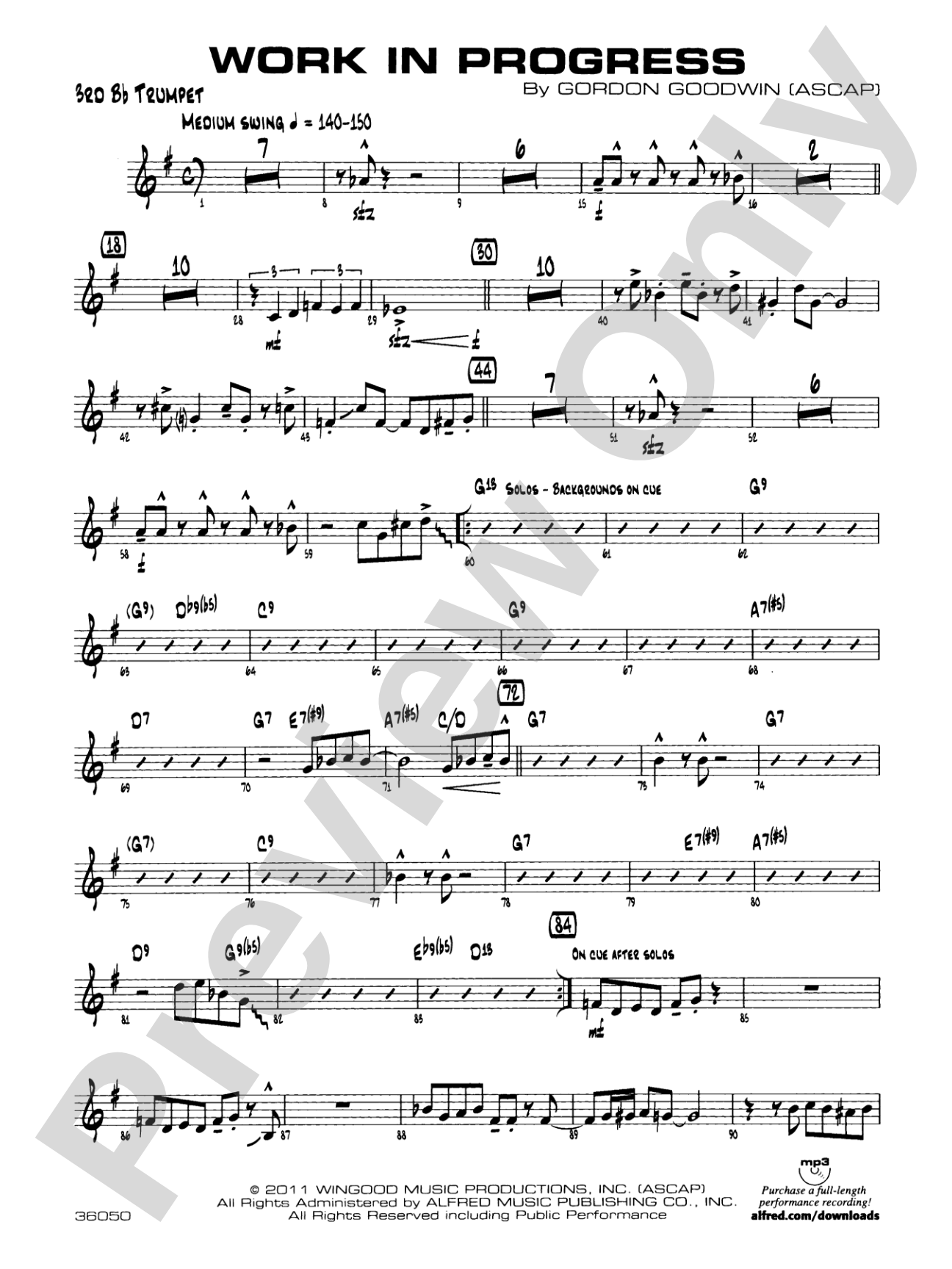 Work in Progress: 3rd B-flat Trumpet