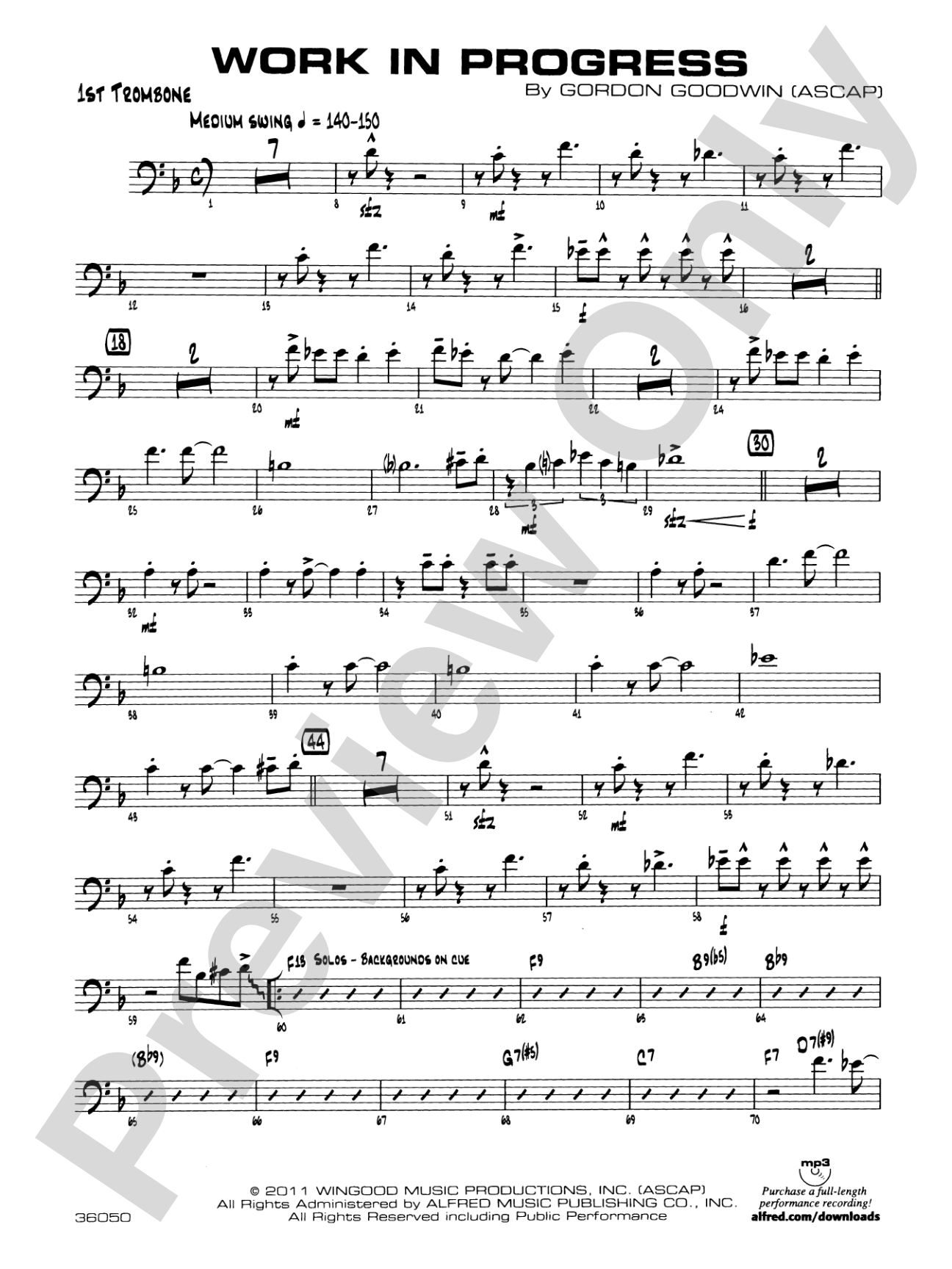 Work in Progress: 1st Trombone