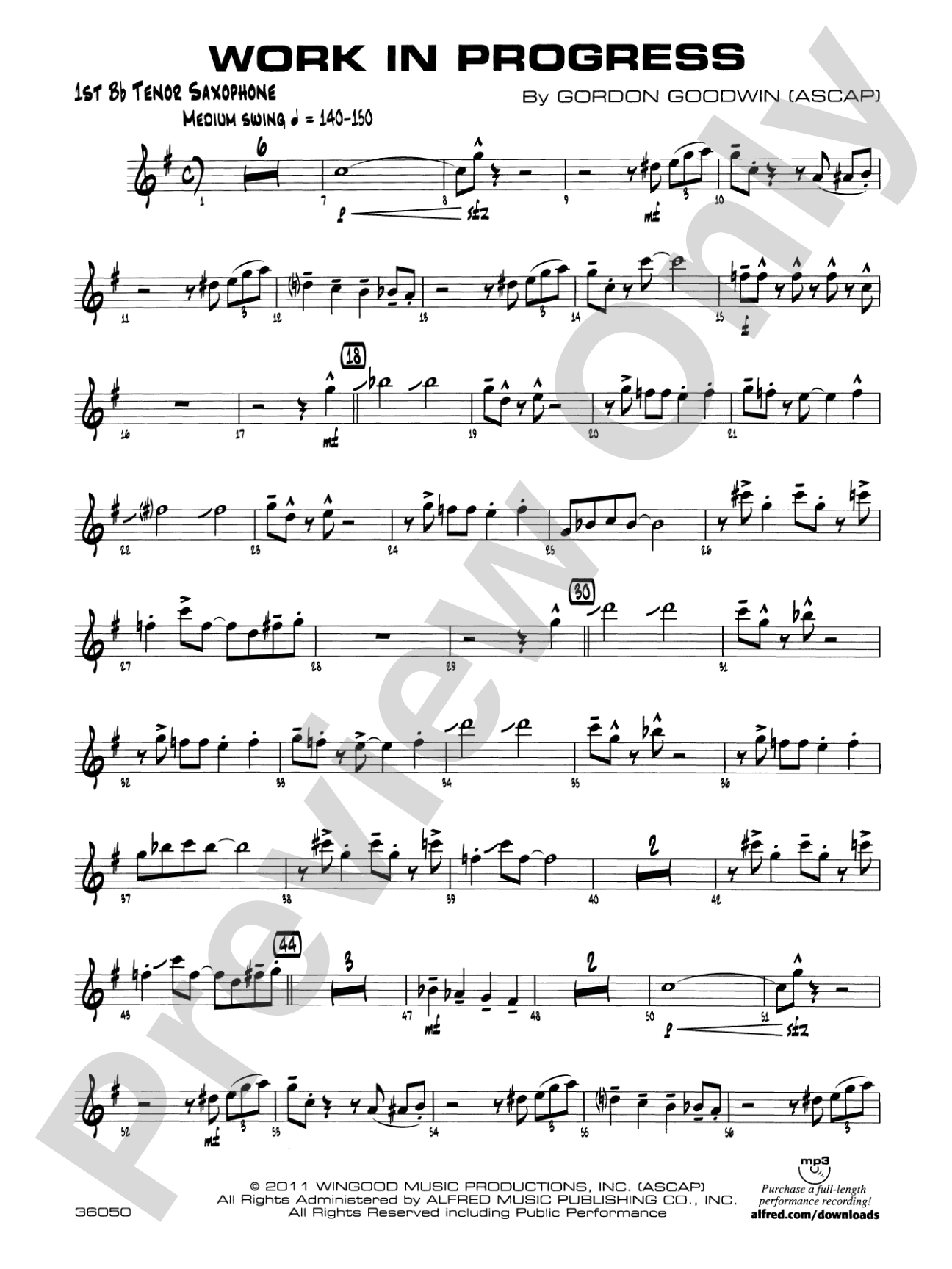 Work in Progress: B-flat Tenor Saxophone