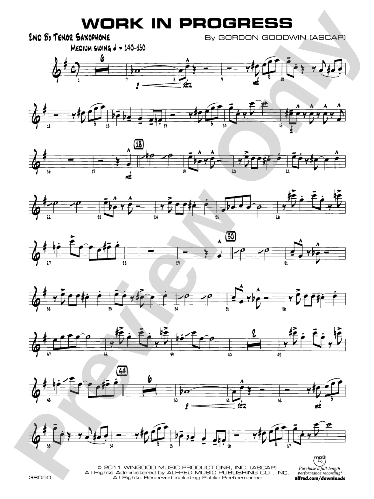 Work in Progress: 2nd B-flat Tenor Saxophone