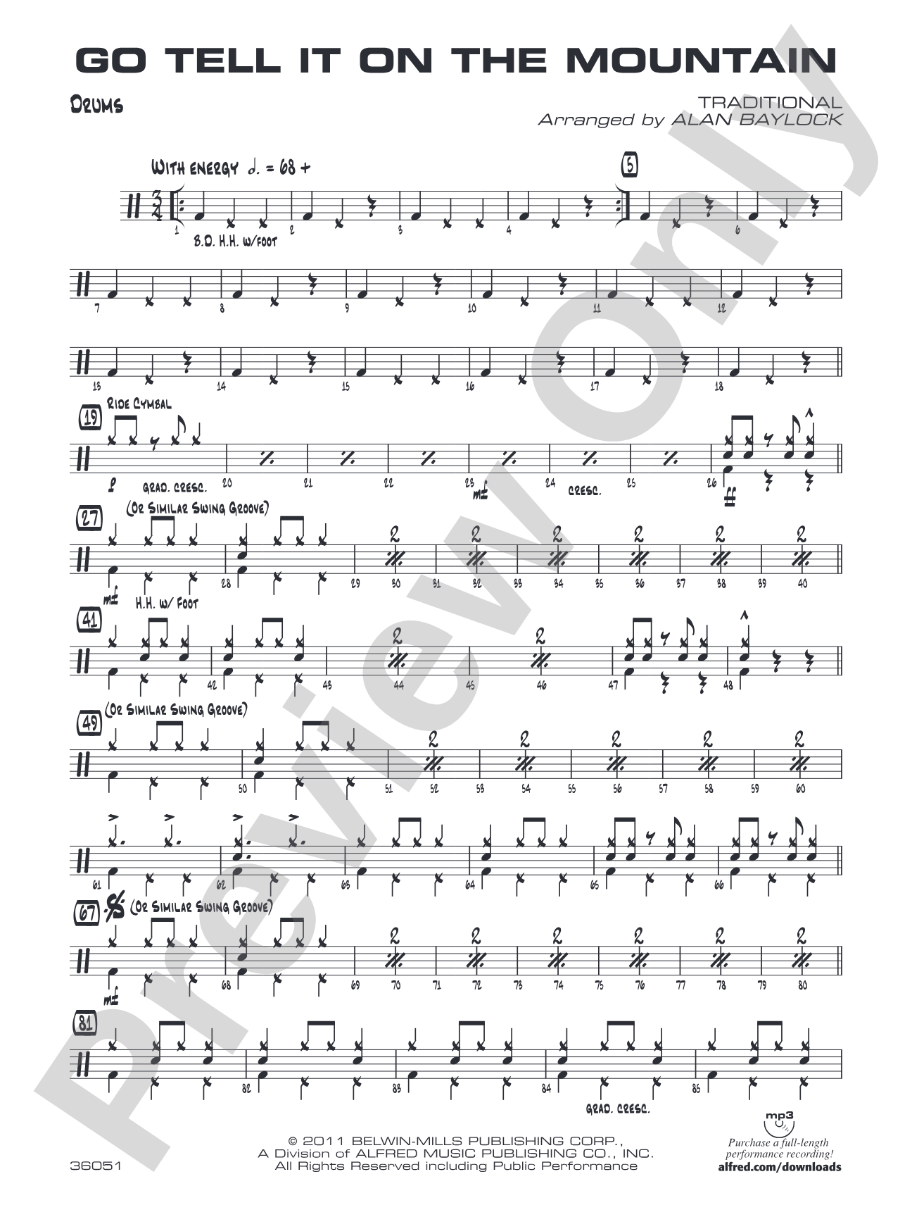 Go Tell It on the Mountain: Drums