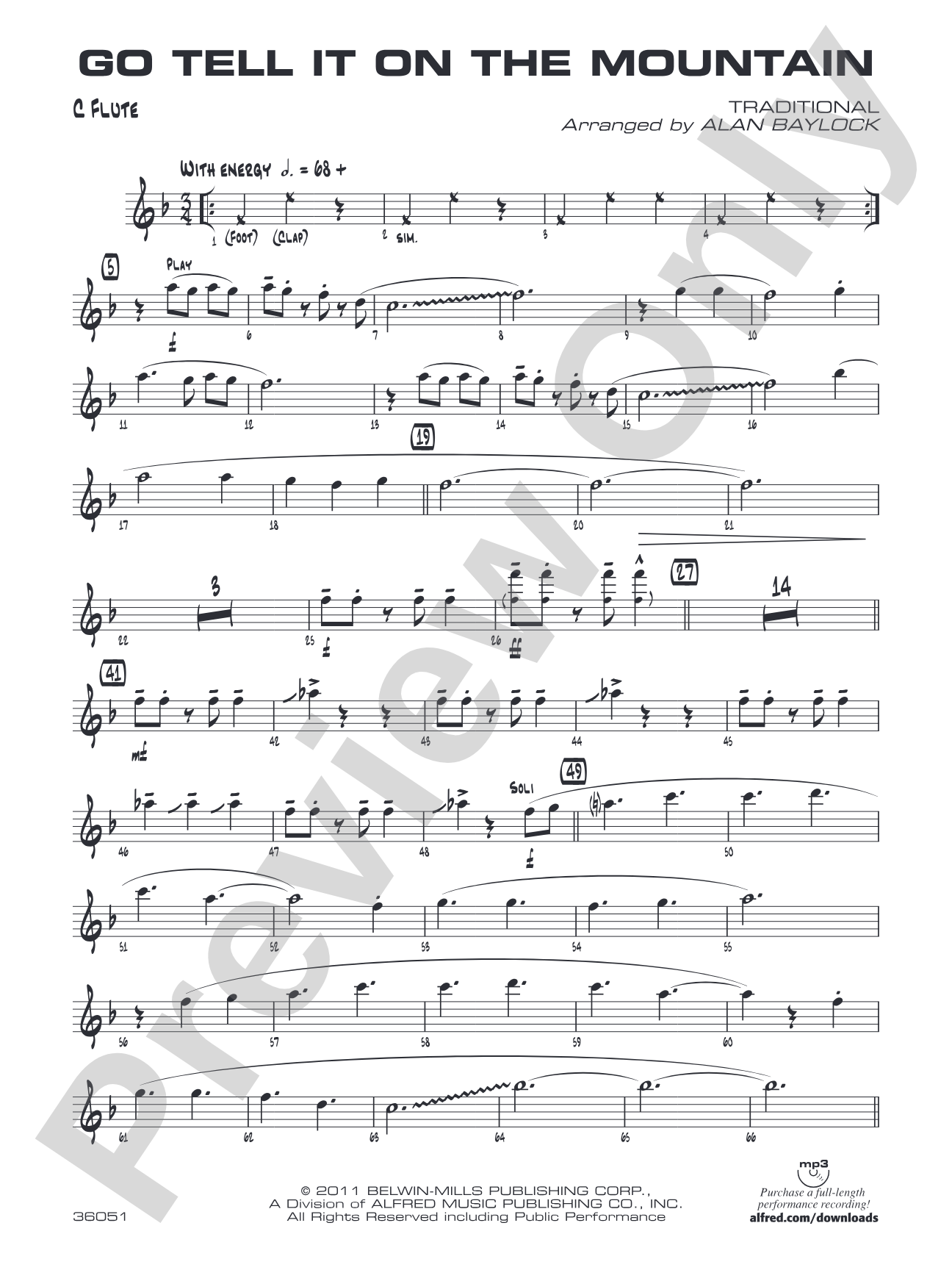 Go Tell It on the Mountain: Flute
