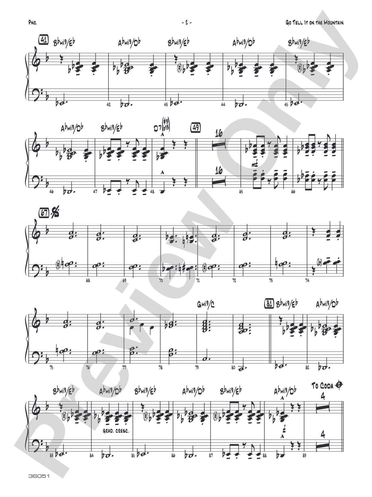 Go Tell It on the Mountain: Piano Accompaniment