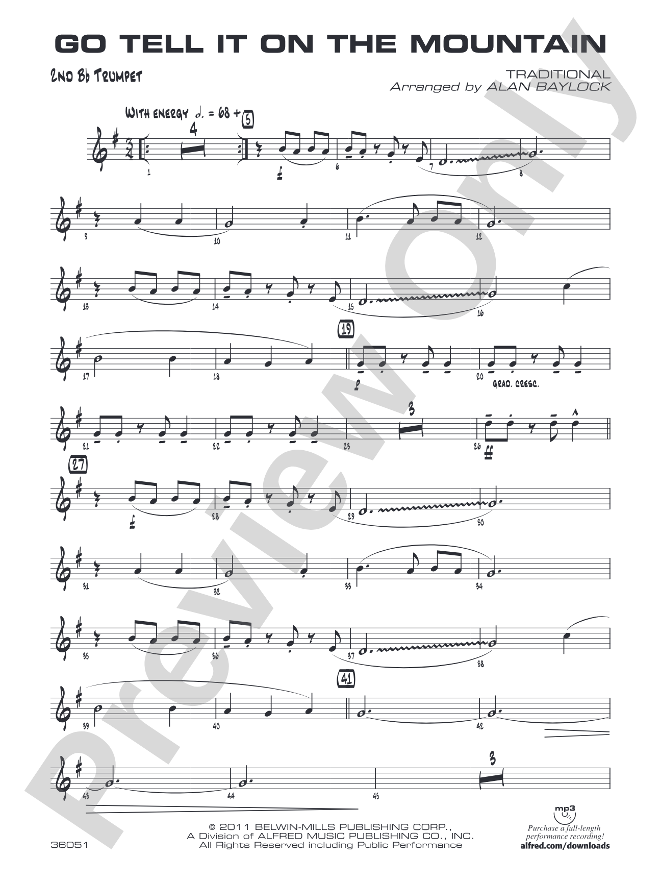 Go Tell It on the Mountain: 2nd B-flat Trumpet