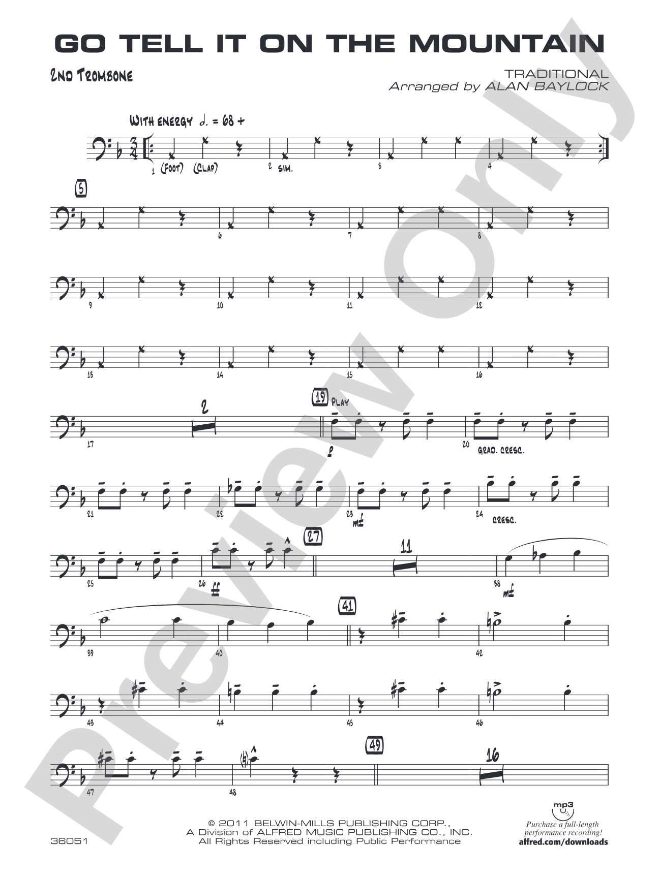 Go Tell It on the Mountain: 2nd Trombone