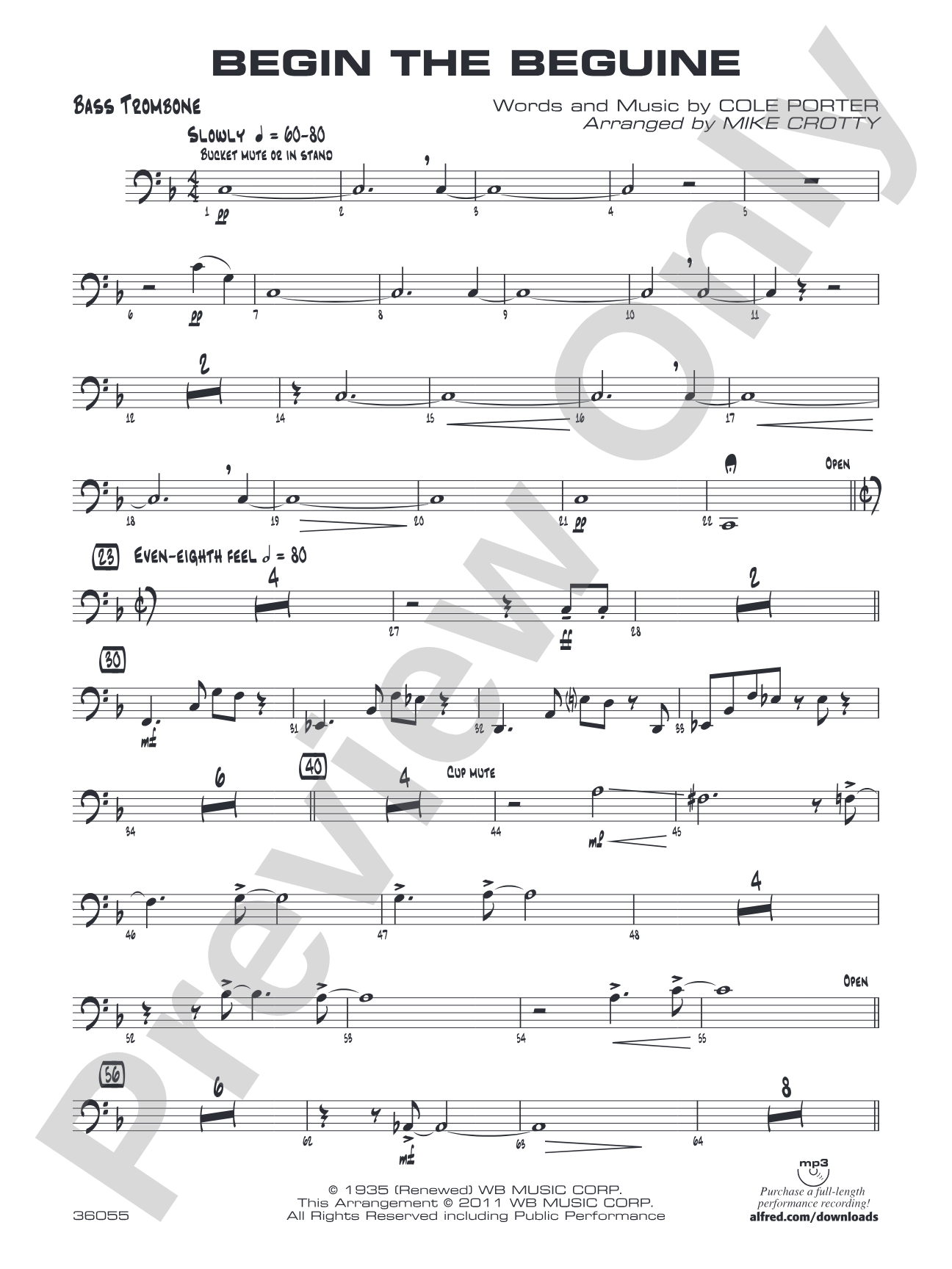 Begin the Beguine: Bass Trombone