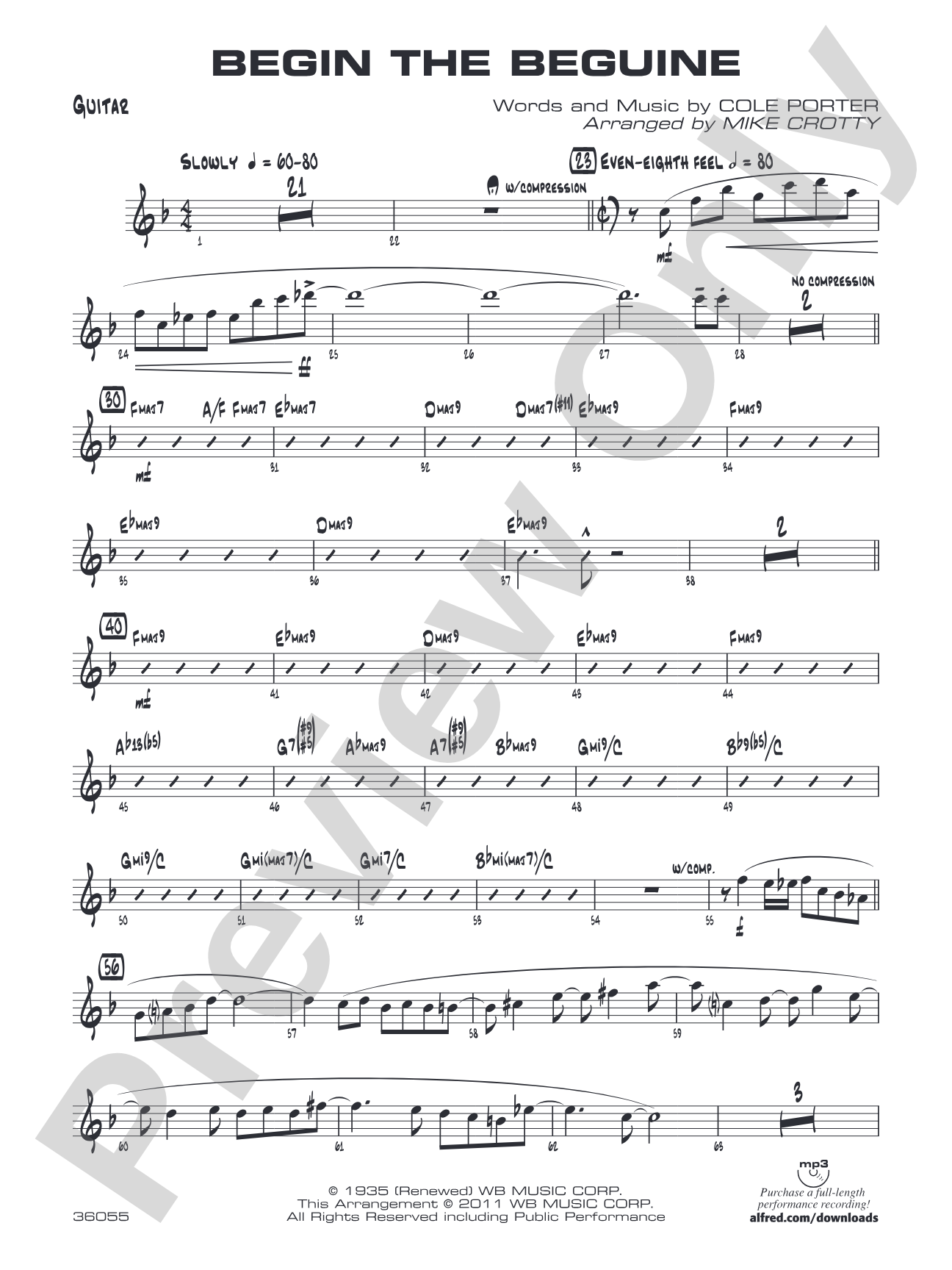 Begin the Beguine: Guitar
