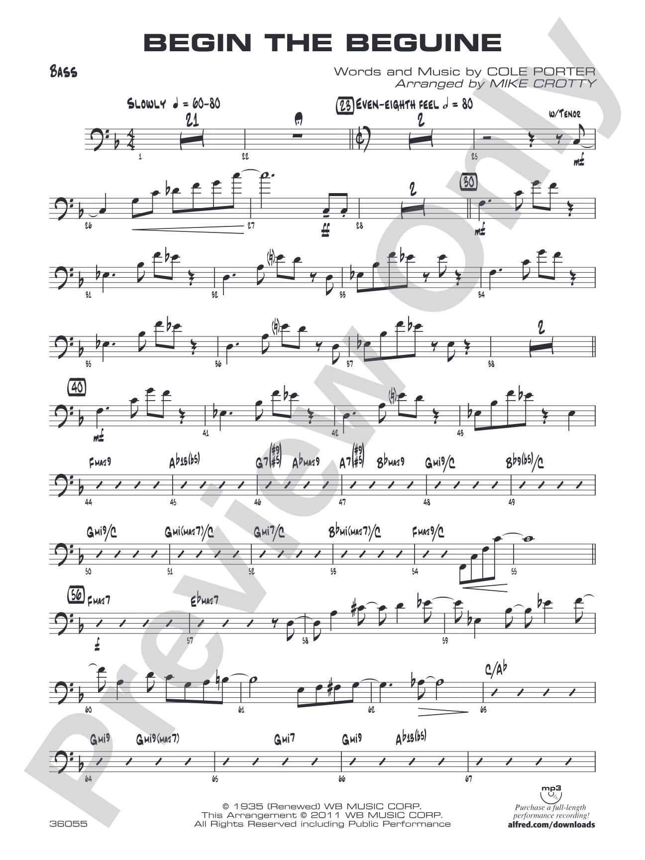Begin the Beguine: String Bass