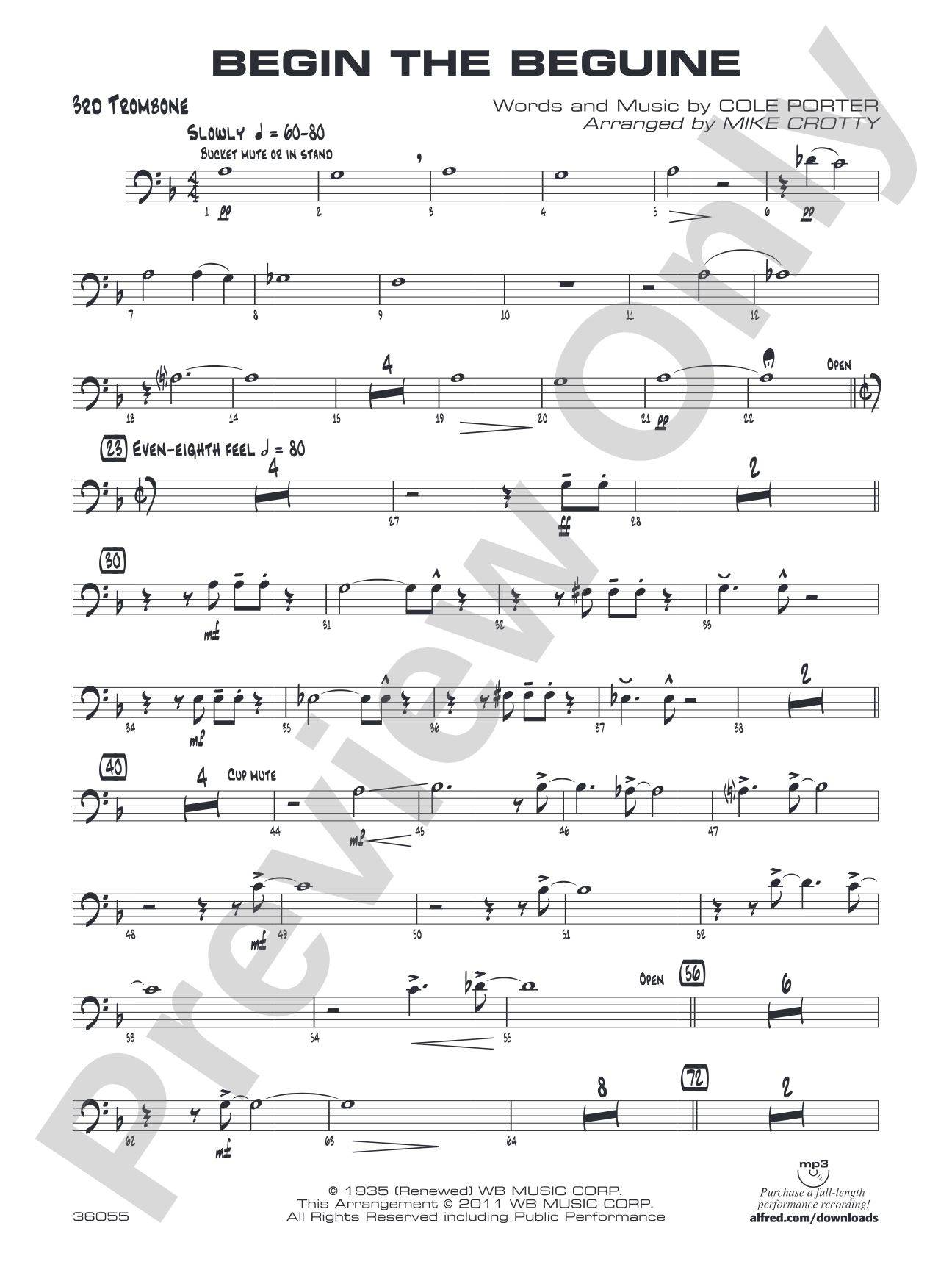 Begin the Beguine: 3rd Trombone