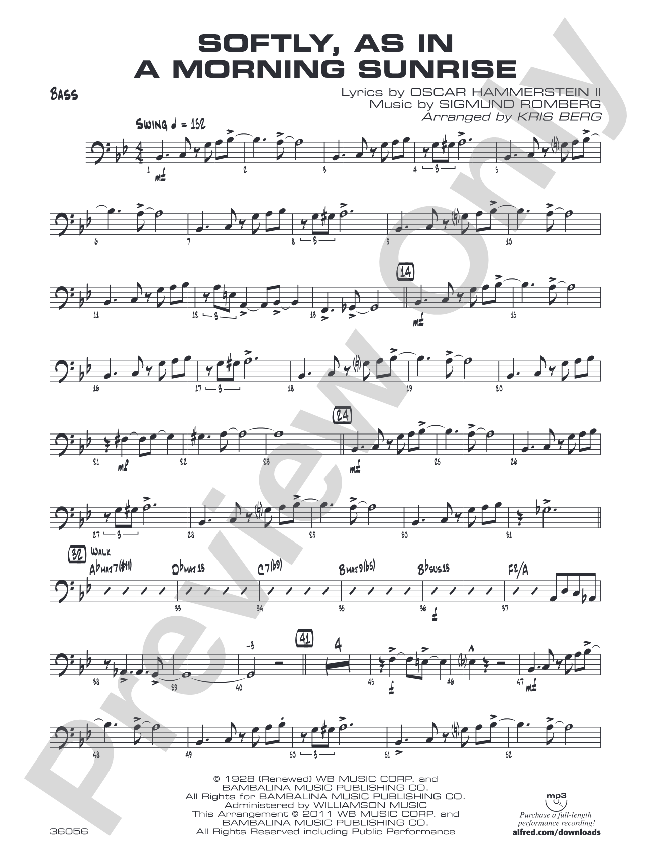 Softly, as in a Morning Sunrise: String Bass