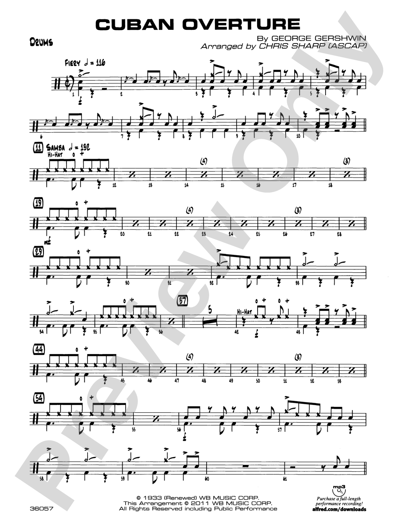 Cuban Overture: Drums