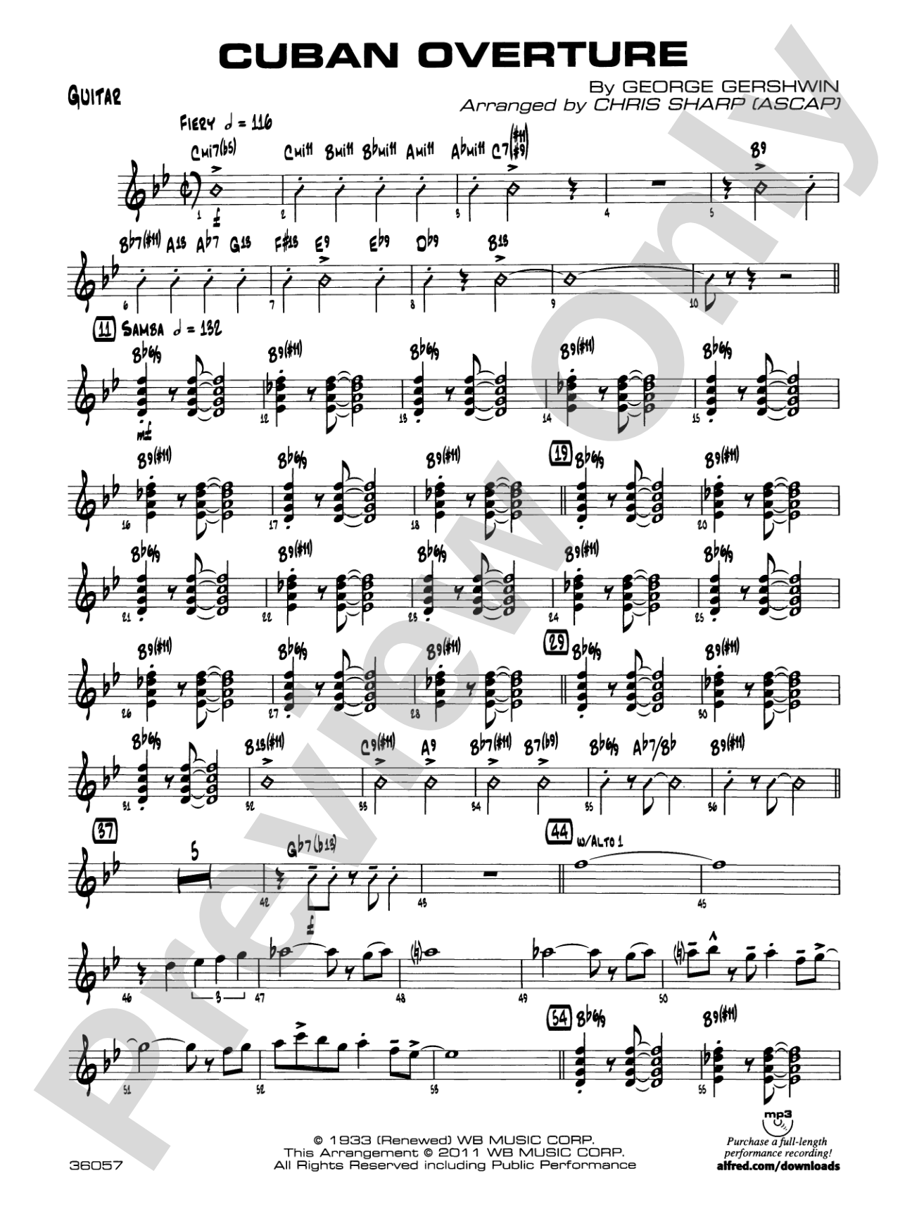 Cuban Overture: Guitar