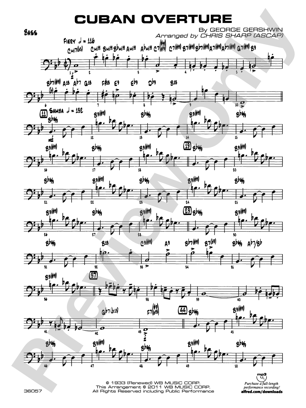 Cuban Overture: String Bass