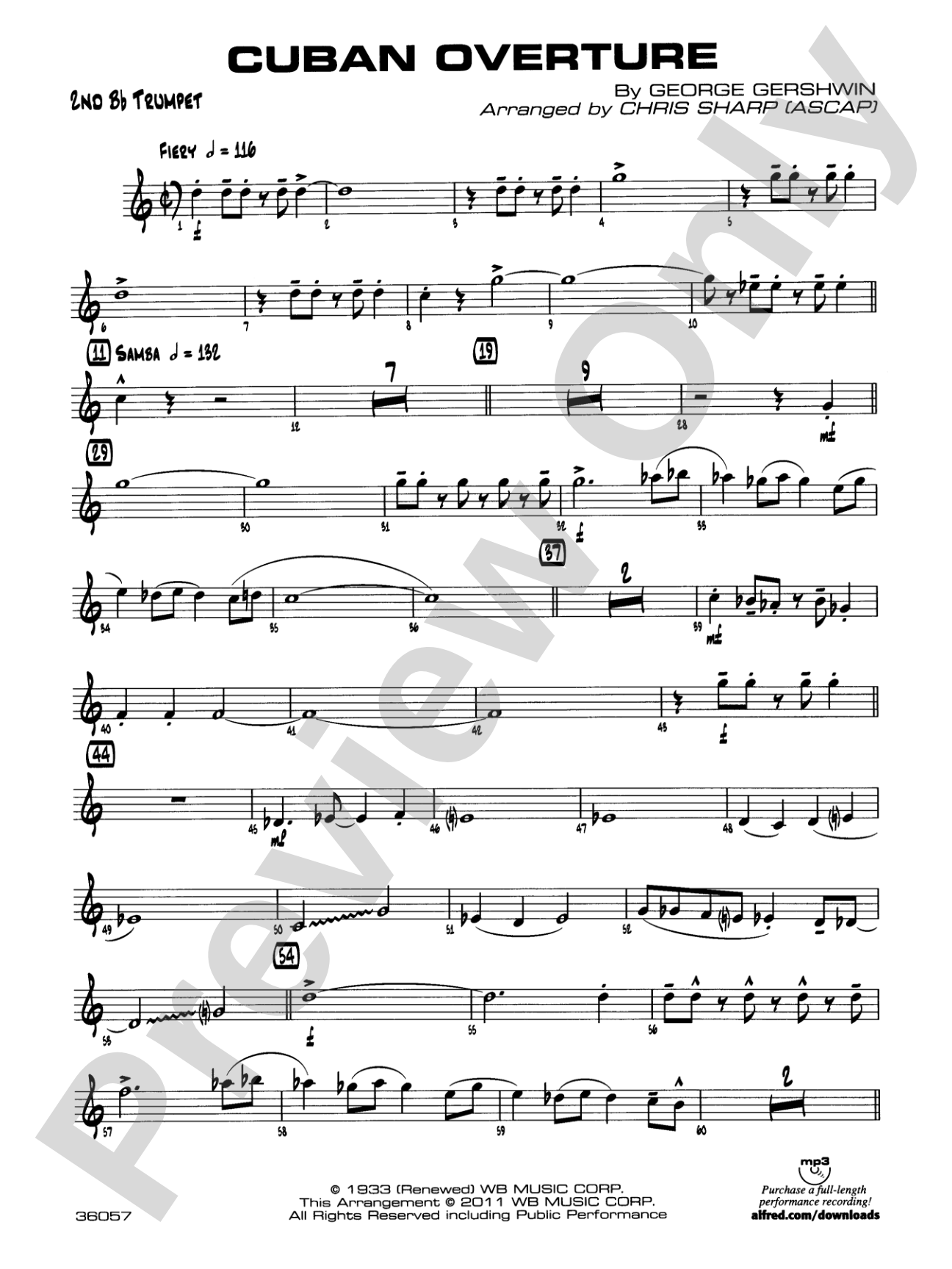 Cuban Overture: 2nd B-flat Trumpet