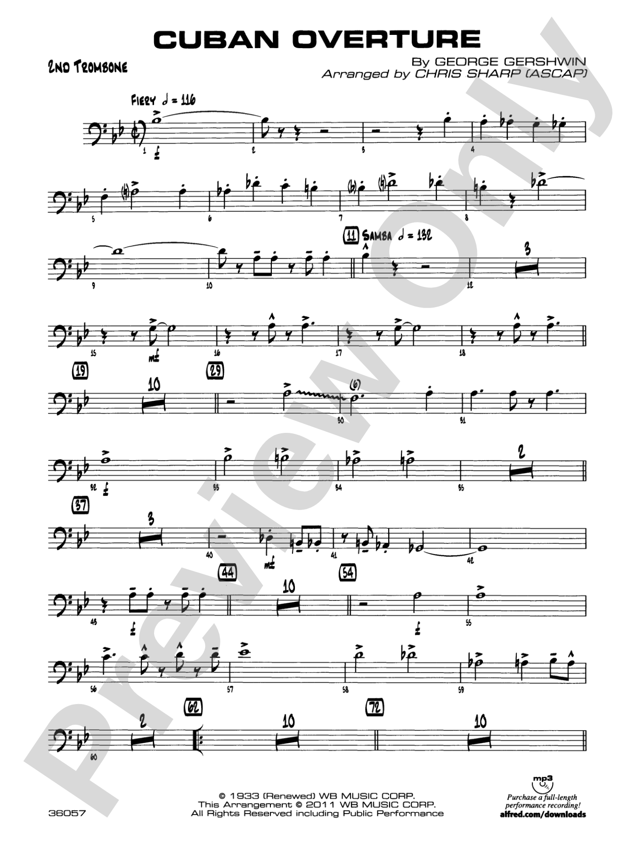 Cuban Overture: 2nd Trombone