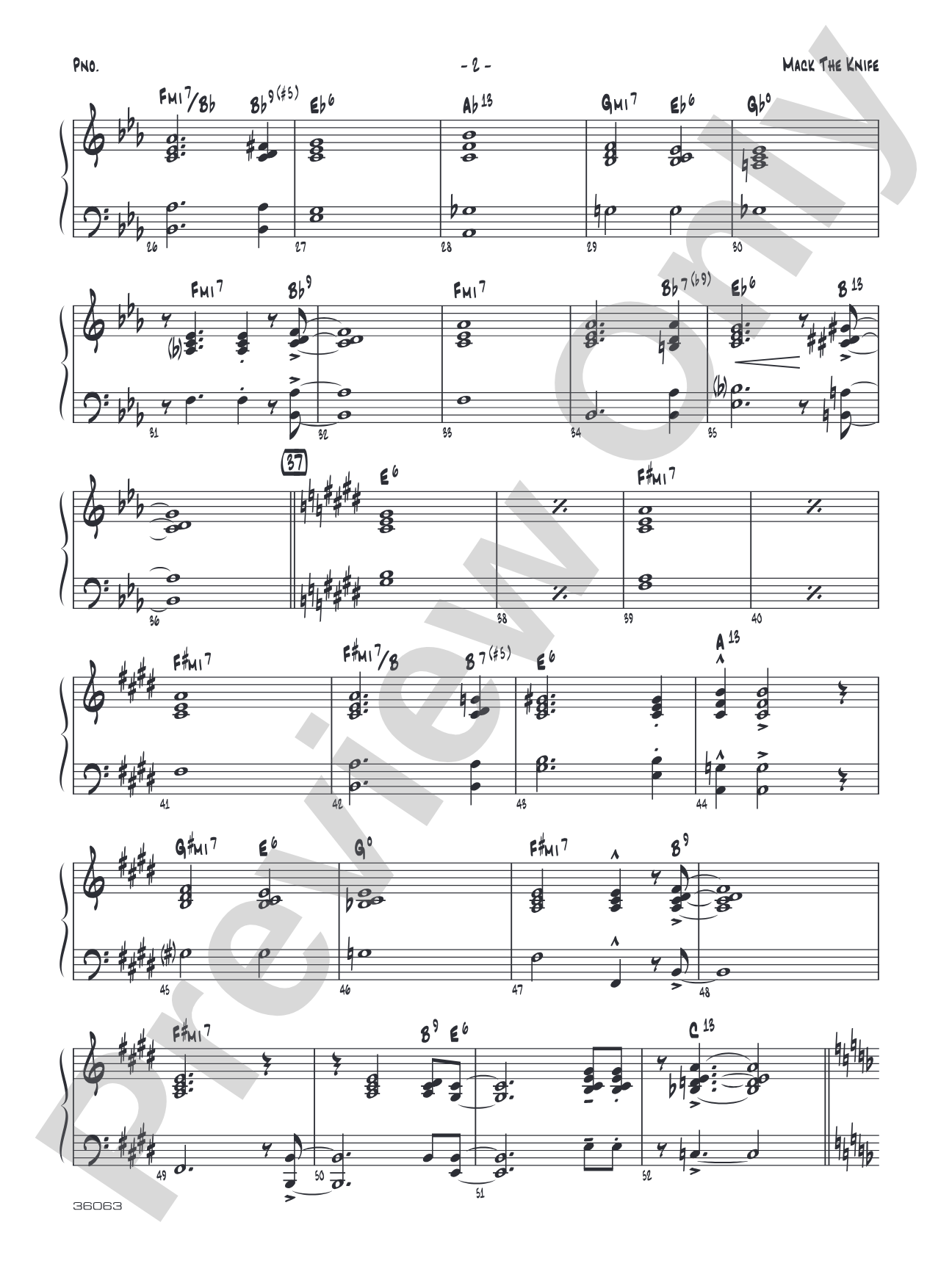 Mack the Knife: Piano Accompaniment
