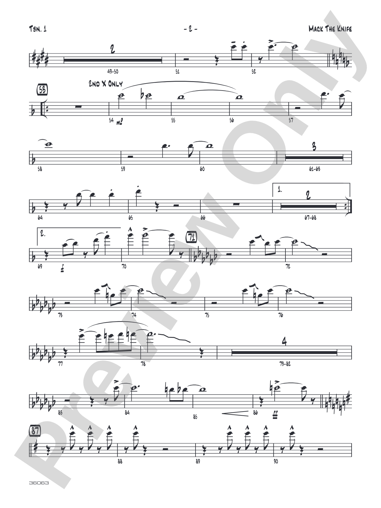 Mack the Knife: 1st Trombone