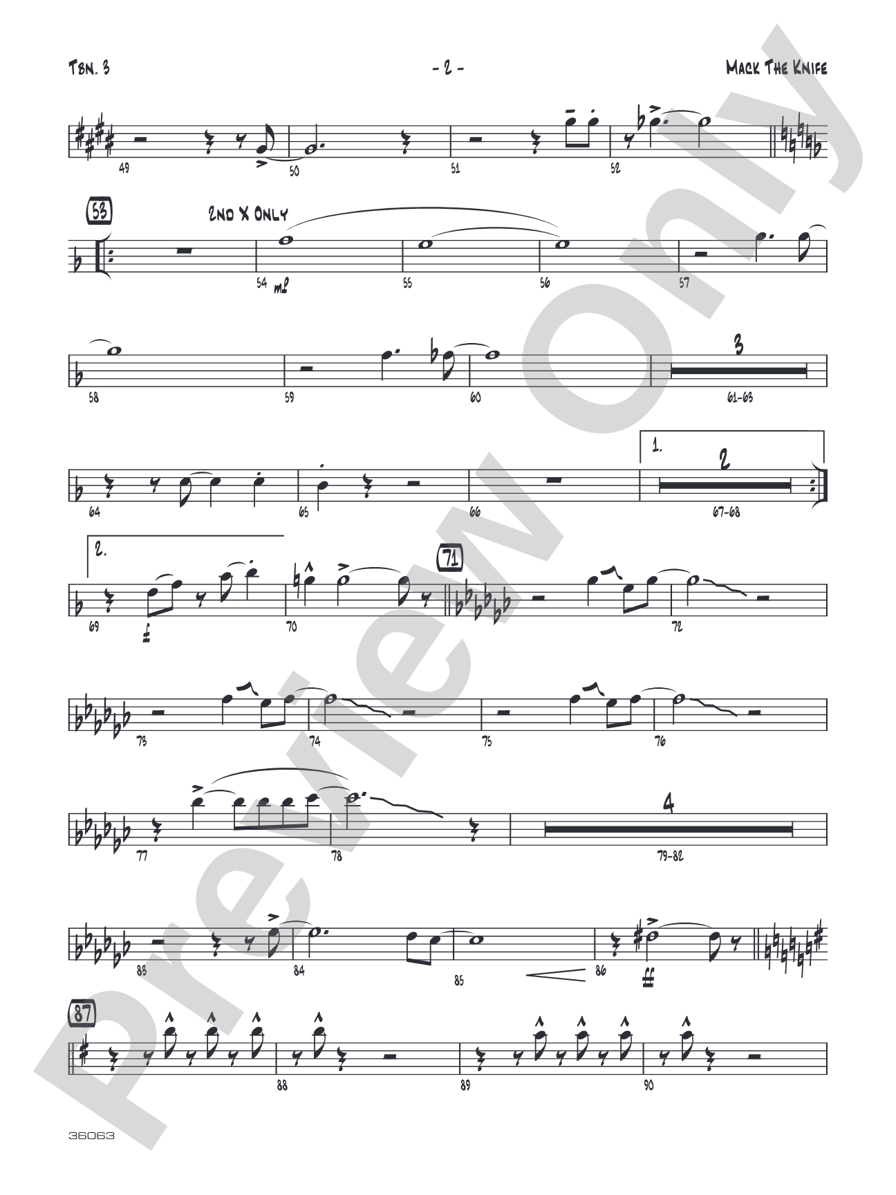 Mack the Knife: 3rd Trombone