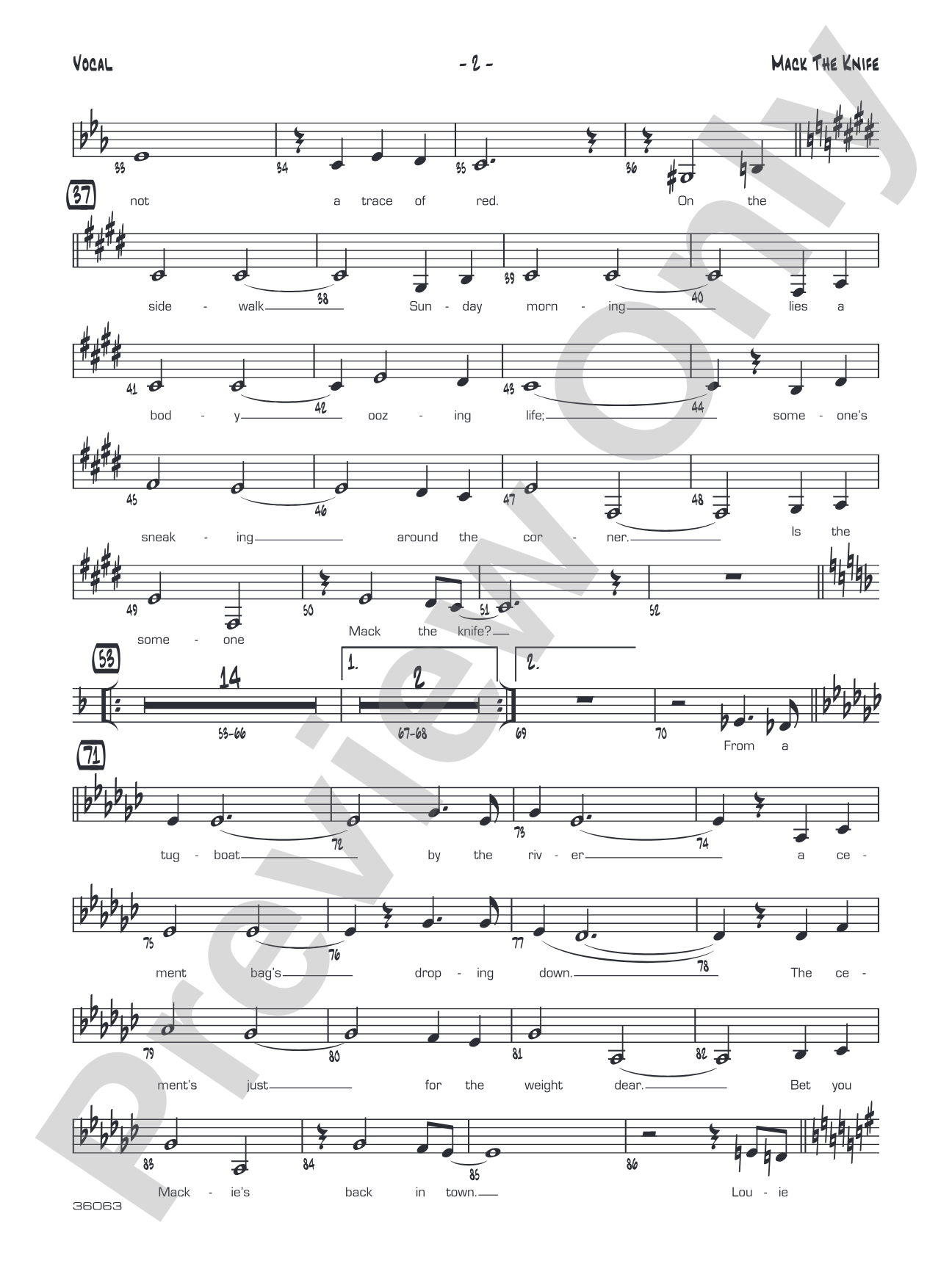 Mack the Knife: Vocal Solo