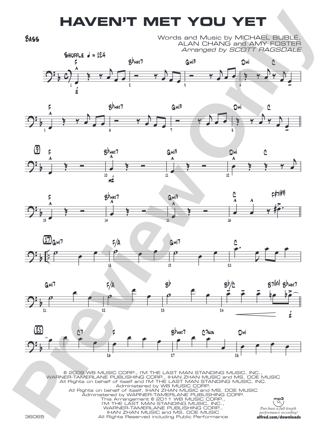 Haven't Met You Yet: String Bass