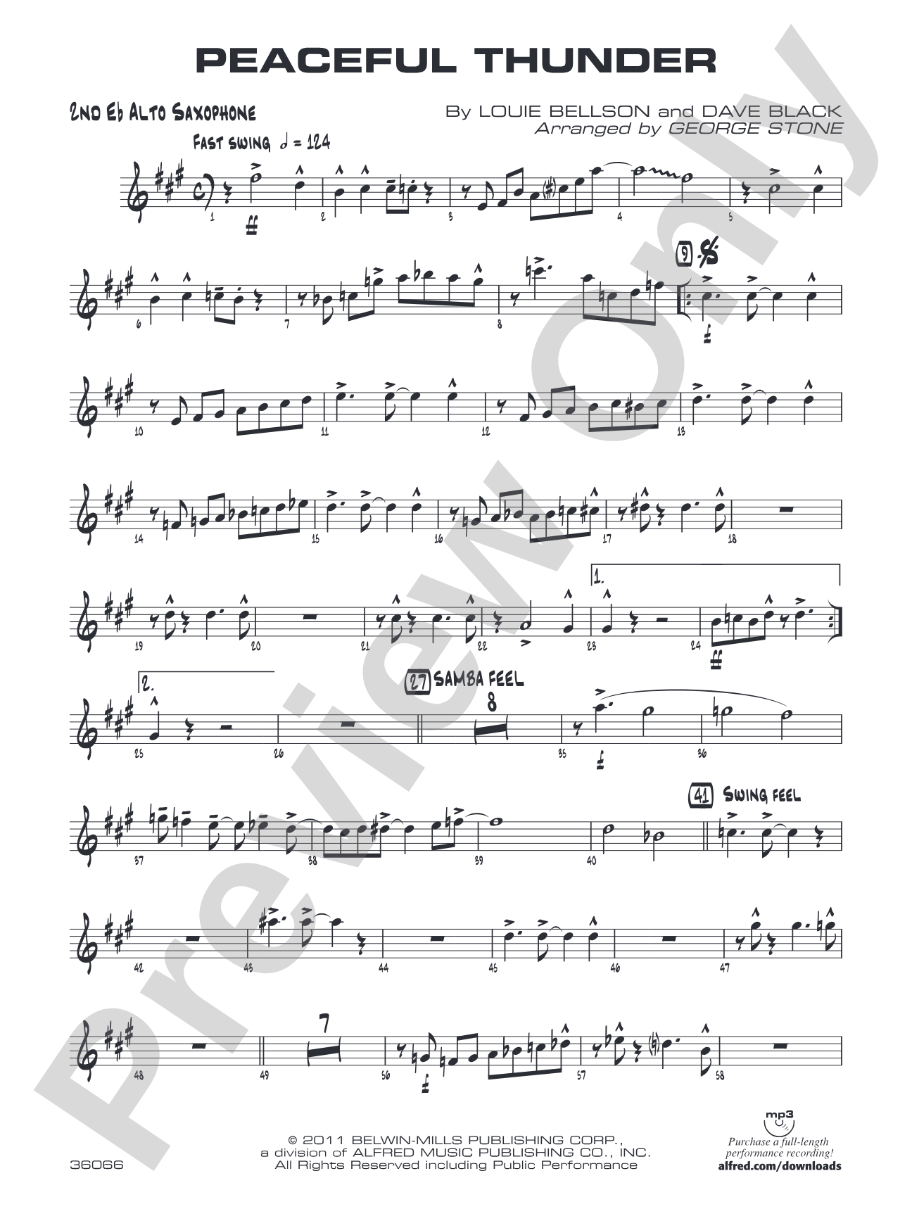 Peaceful Thunder: 2nd E-flat Alto Saxophone
