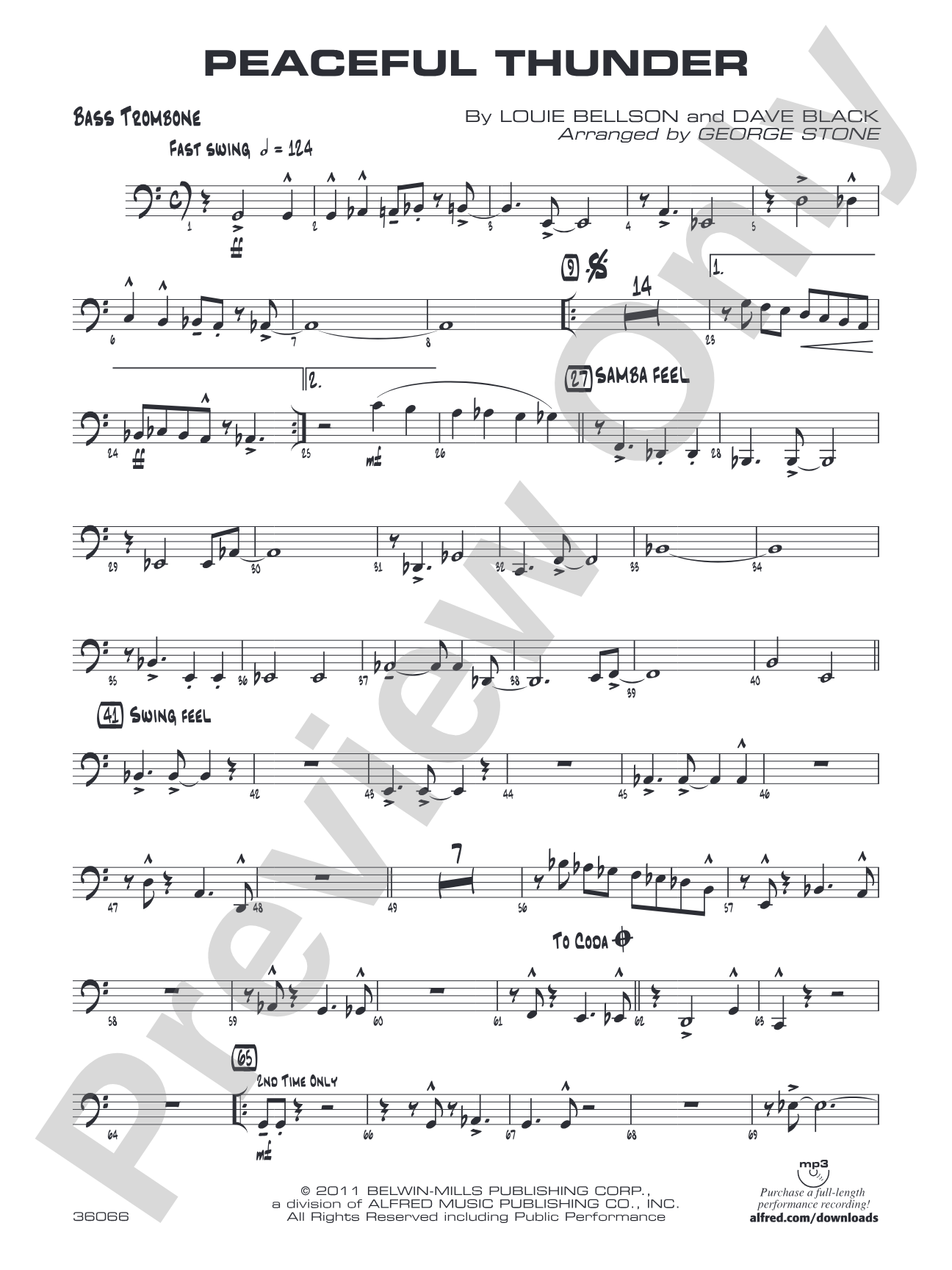 Peaceful Thunder: Bass Trombone