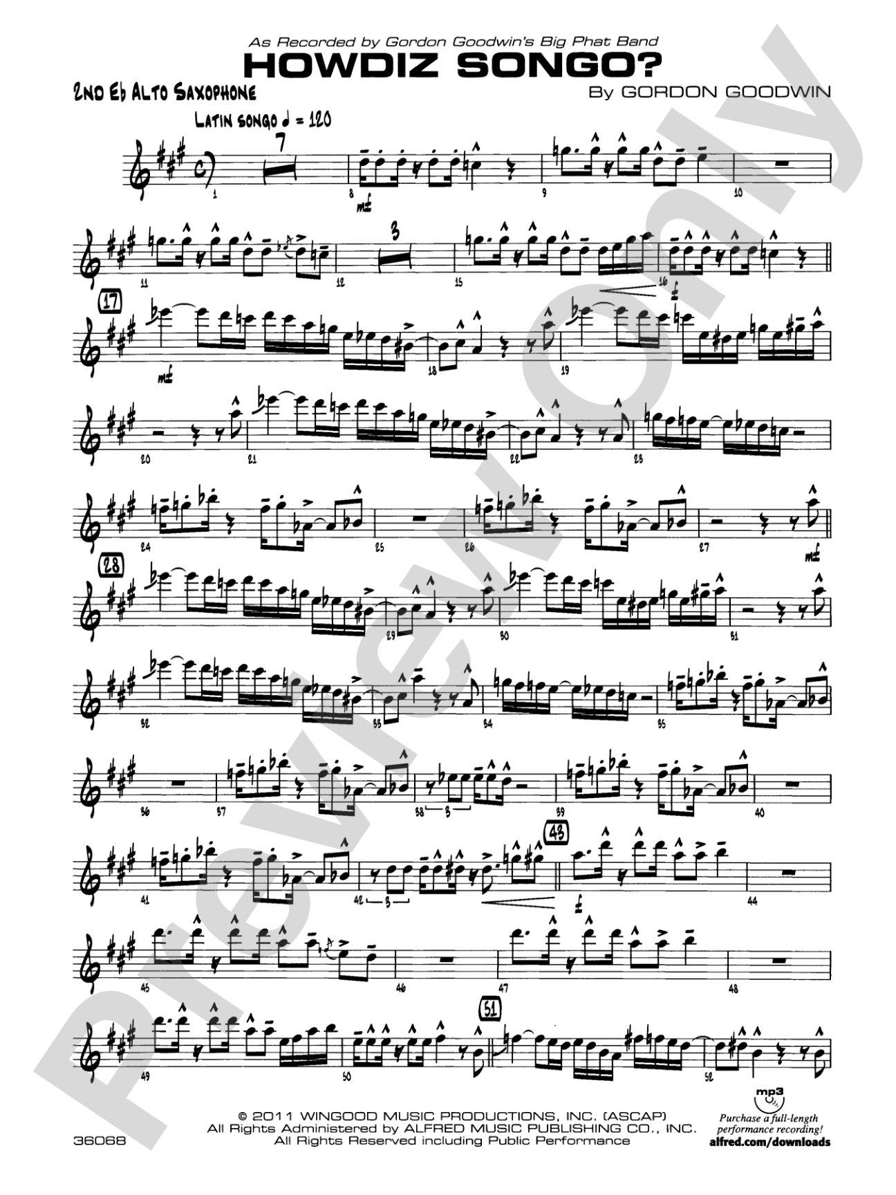 Howdiz Songo?: 2nd E-flat Alto Saxophone