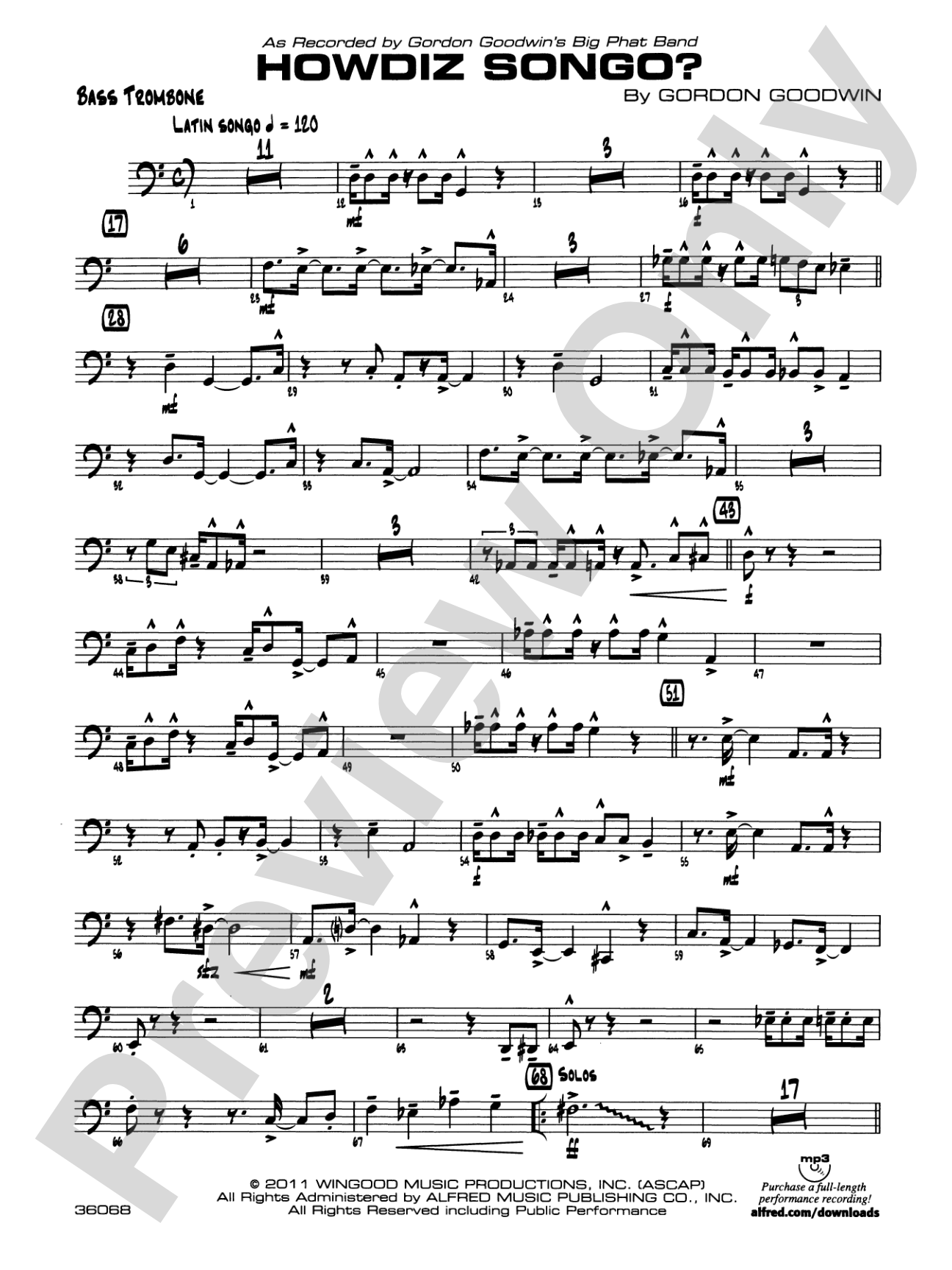 Howdiz Songo?: Bass Trombone