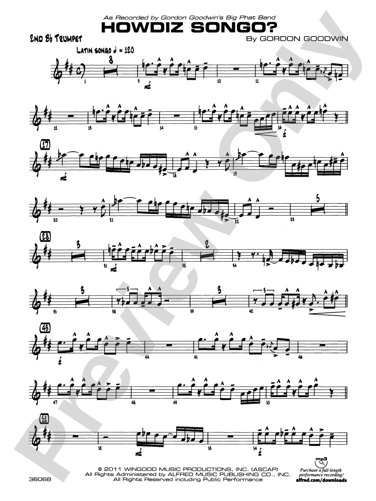 Howdiz Songo?: 2nd B-flat Trumpet