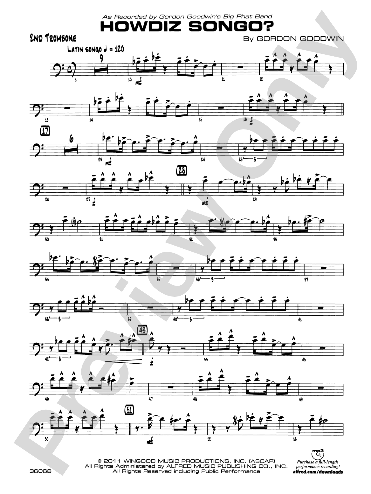 Howdiz Songo?: 2nd Trombone