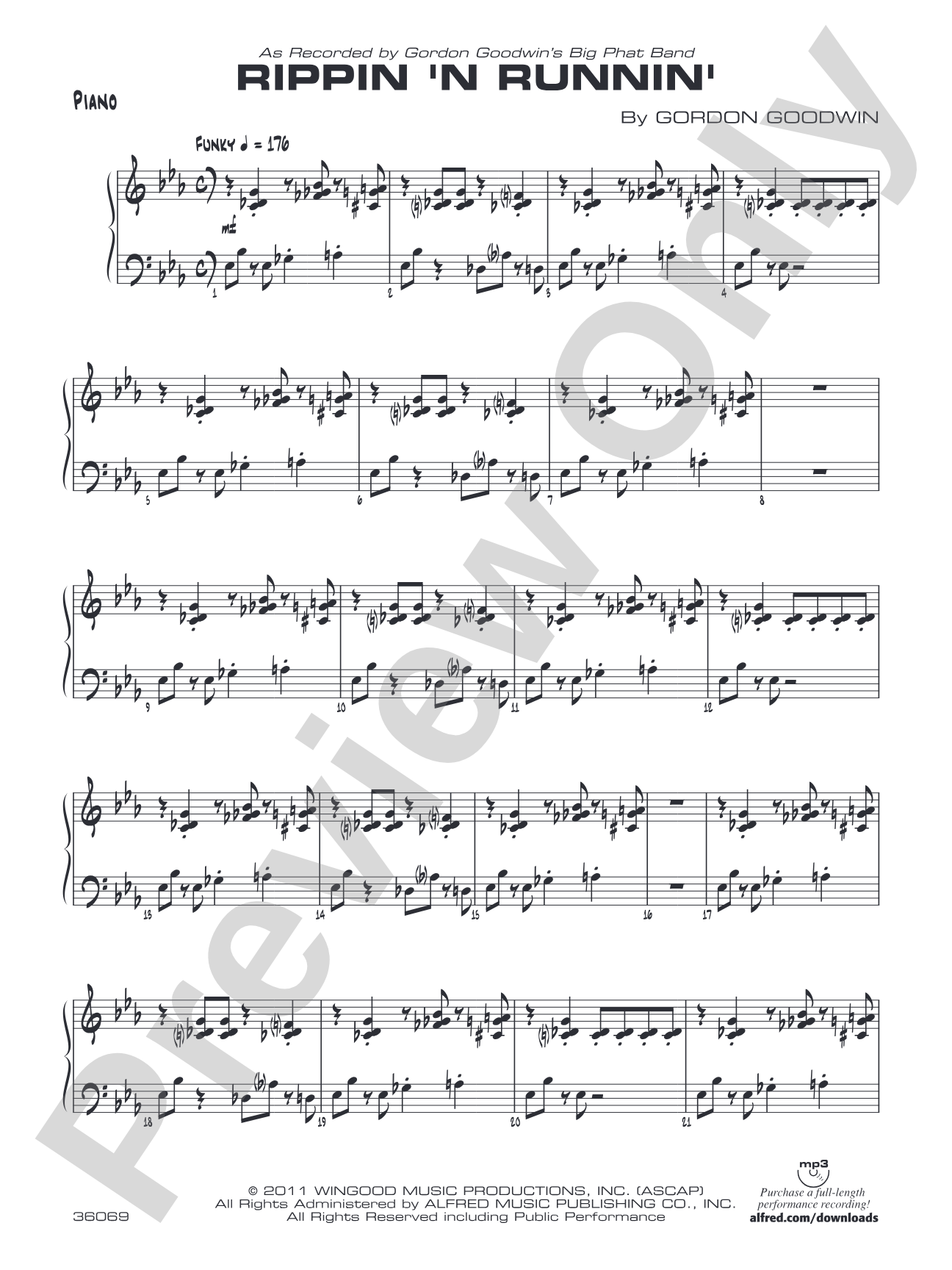 Rippin' 'n Runnin': Piano Accompaniment