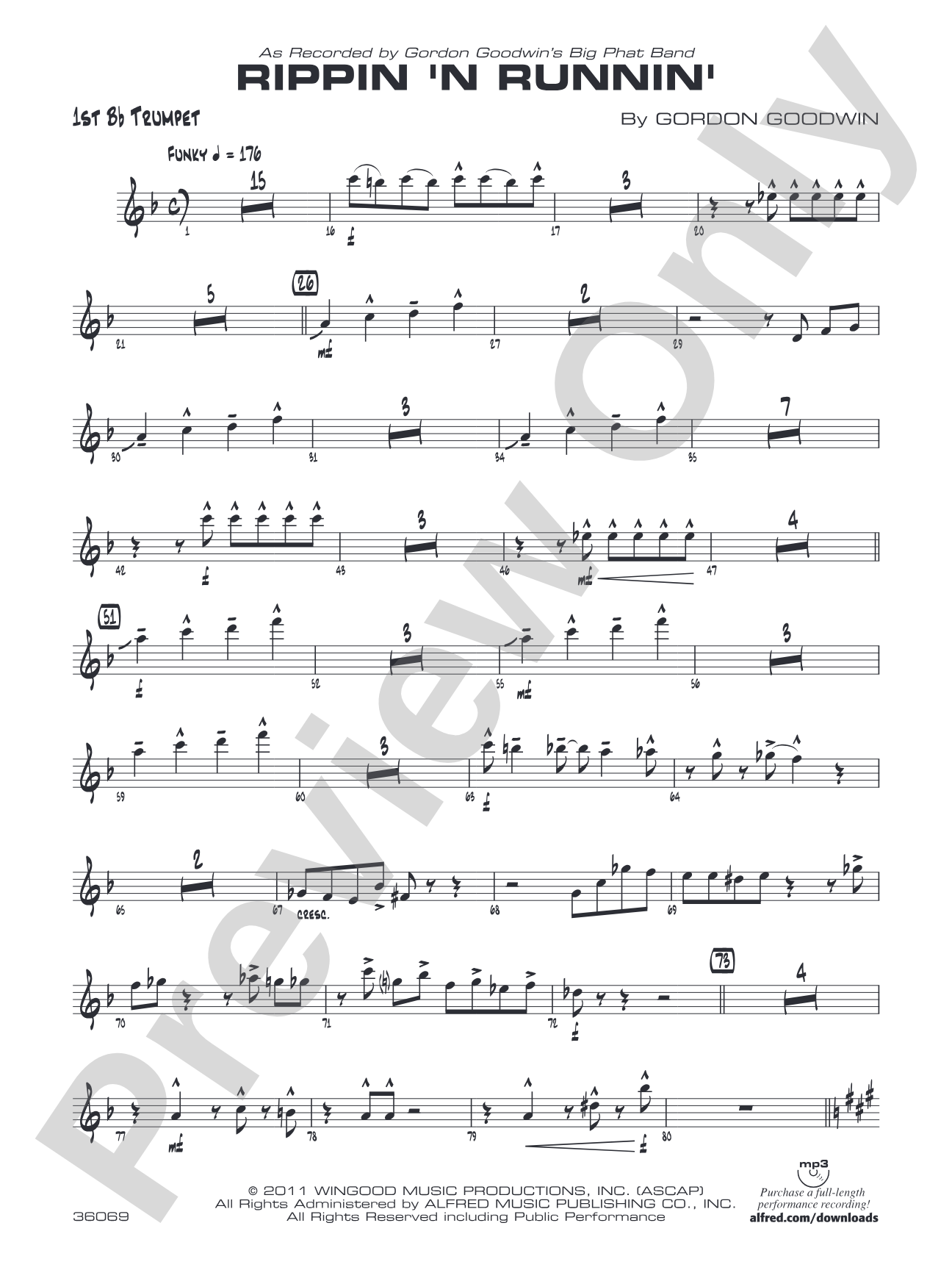 Rippin' 'n Runnin': 1st B-flat Trumpet