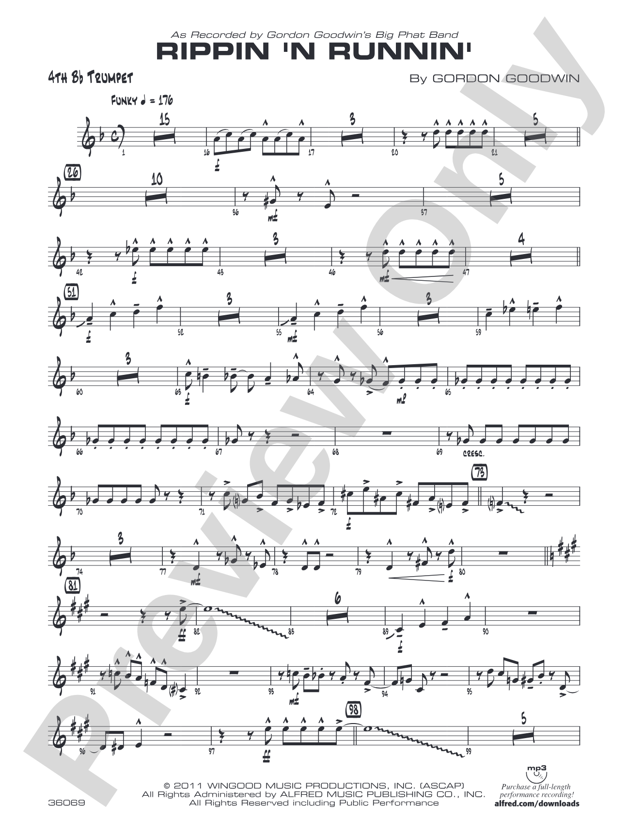 Rippin' 'n Runnin': 4th B-flat Trumpet